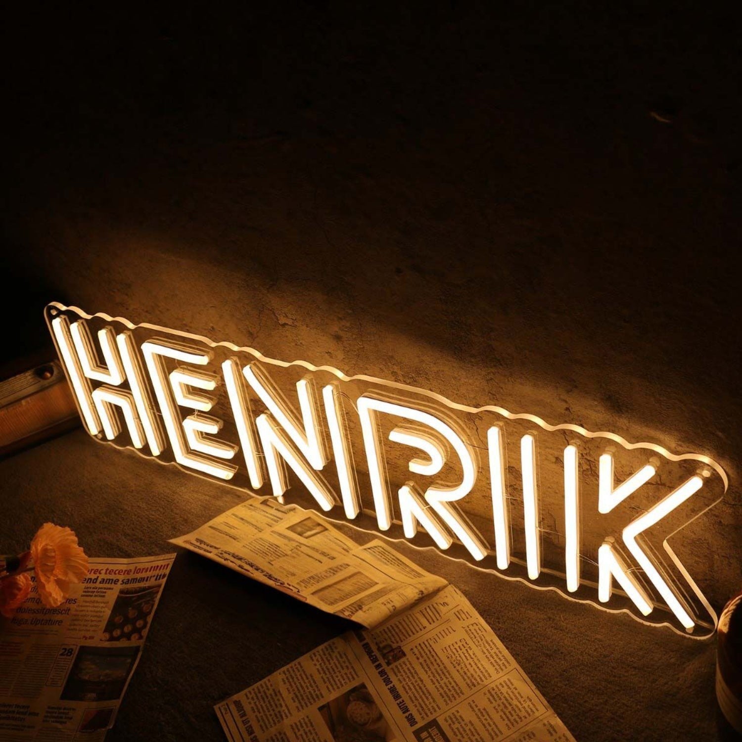 Henrik Yellow Led Neon Sign - Shineneon