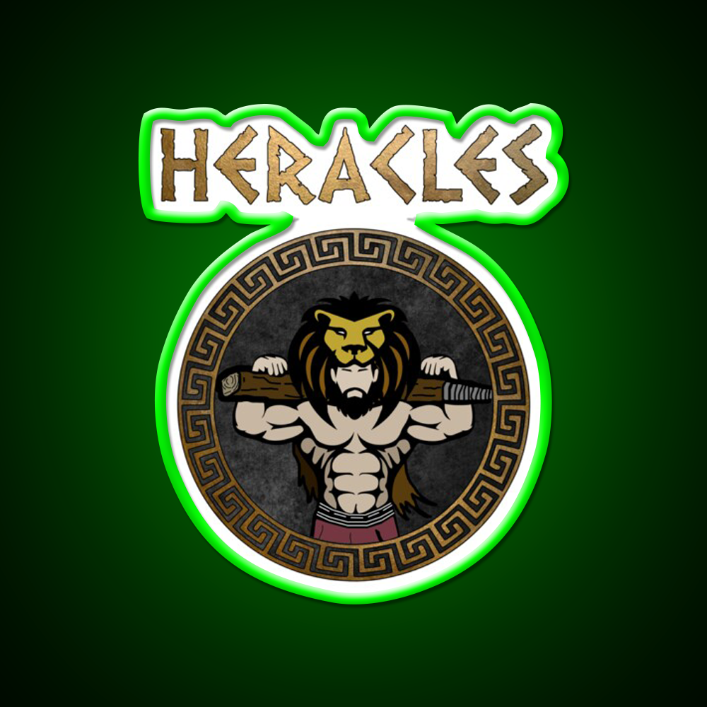 Heracles Ancient Greek God And Hero Son Of Zeus Gym Fitness Led Neon Sign Rgb Color - LED neon sign view 8