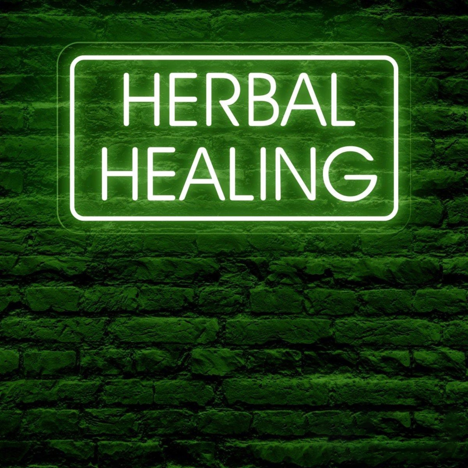 Herbal Healing White Led Neon Sign For Herbal Shop Wall Art | Shineneon