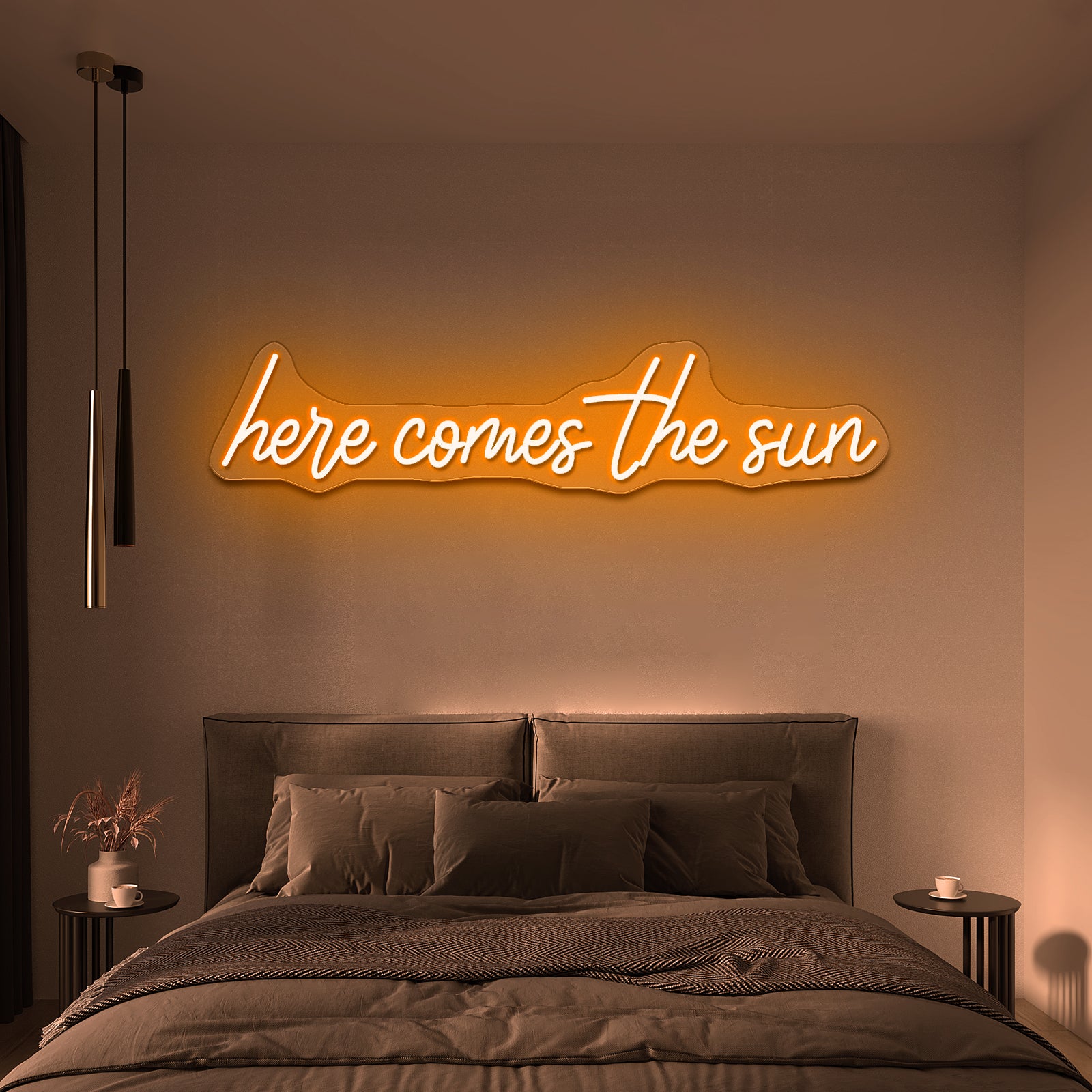 Here Comes The Sun Neon Signs For Wall Decor Free Shipping - LED neon sign view 6