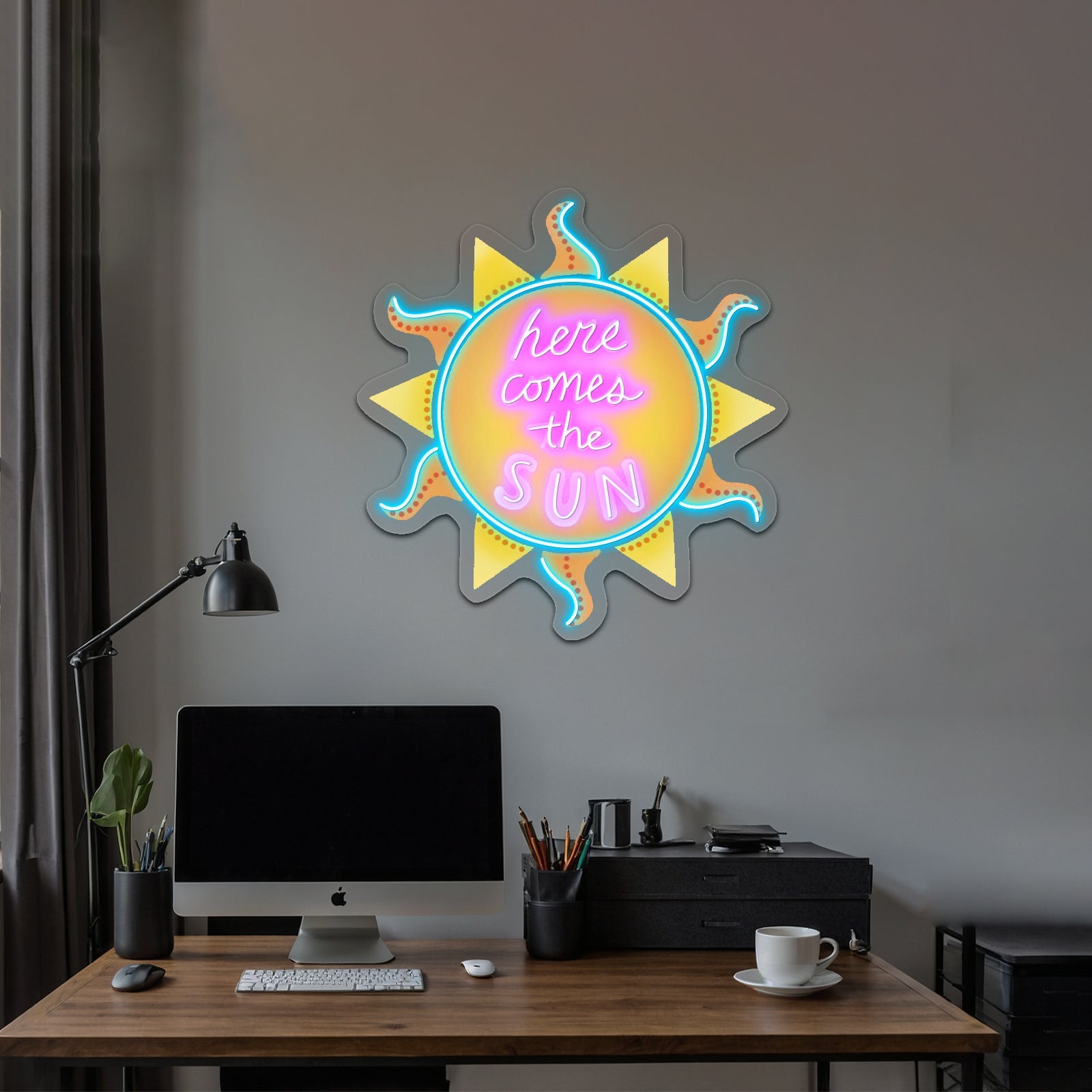 Here Comes The Sun Summer Open Neon Signs - Shineneon