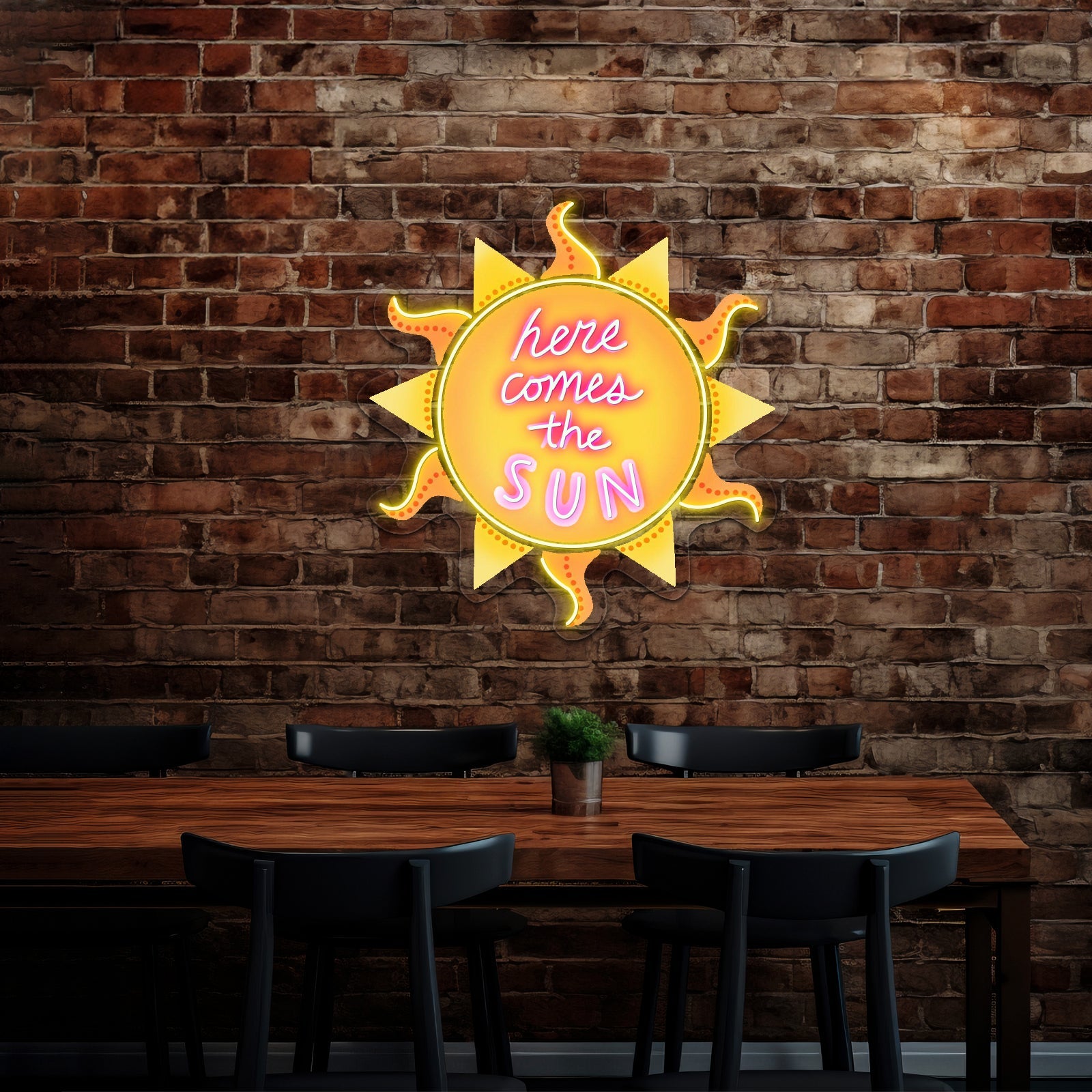 Here Comes The Sun Summer Open Neon Signs - Shineneon