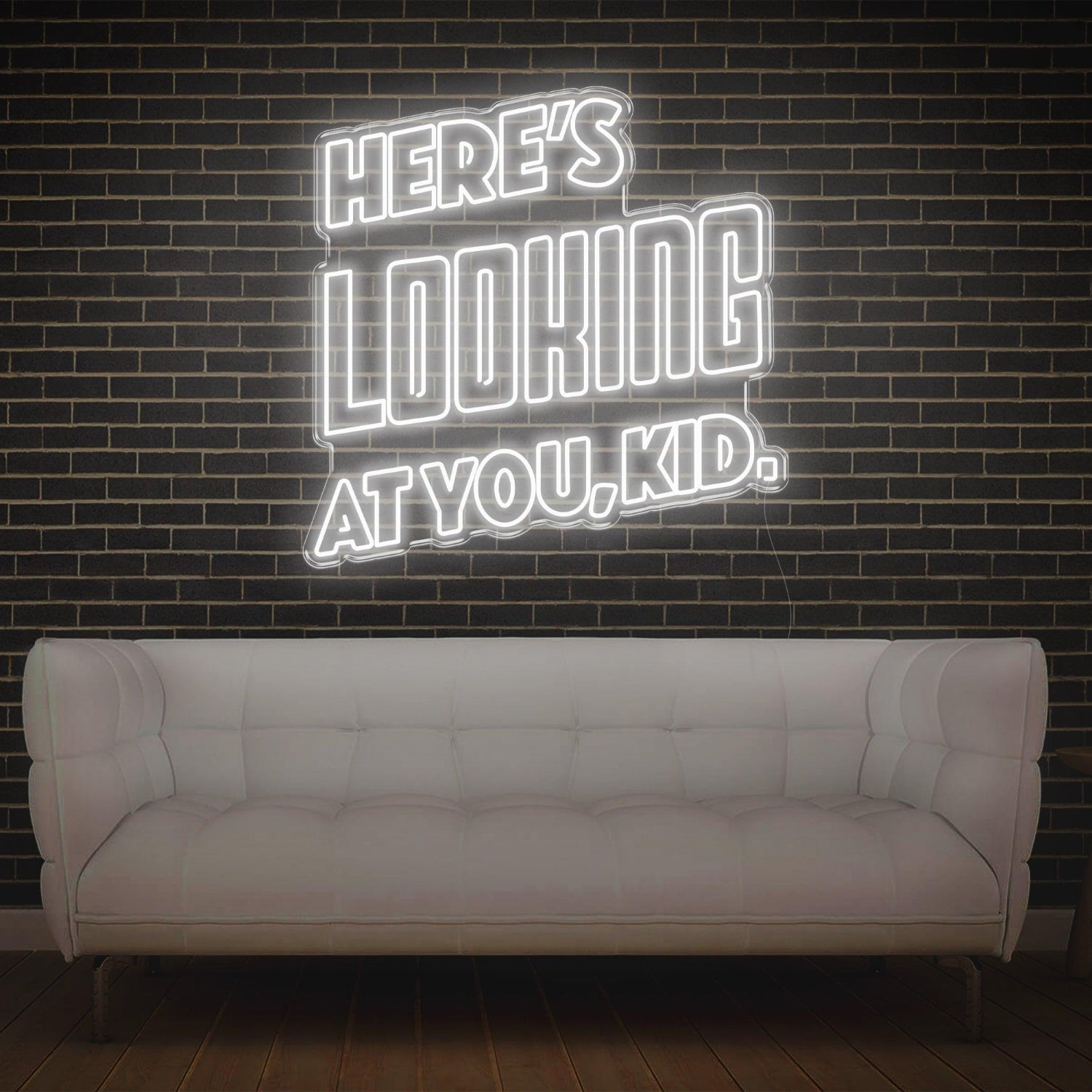Heres Looking At You Kid Blue Retro Led Neon Sign For Modern Indoor Wall Decor | Shineneon