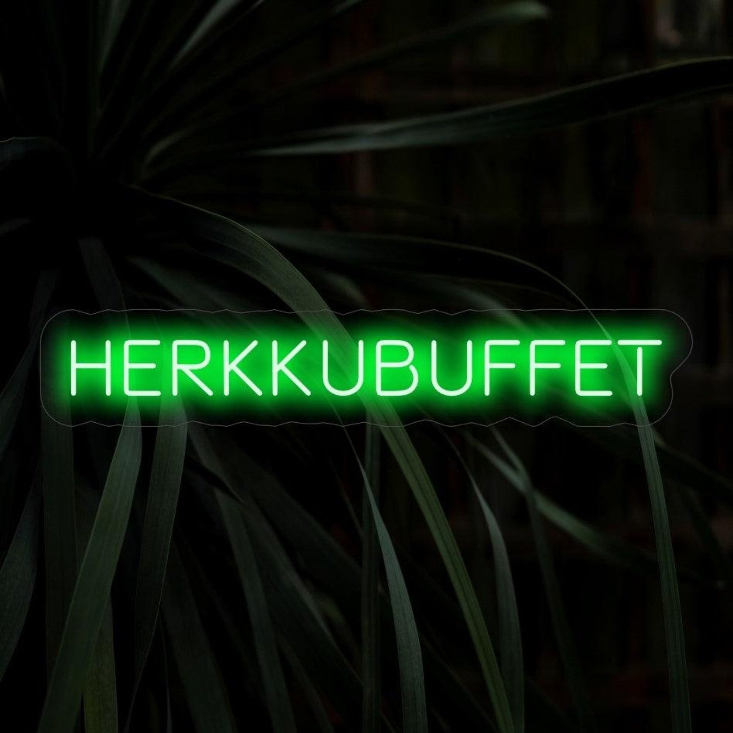 Herkkubuffet Bright Green Led Neon Sign For Restaurant Cafe Decor | Shineneon