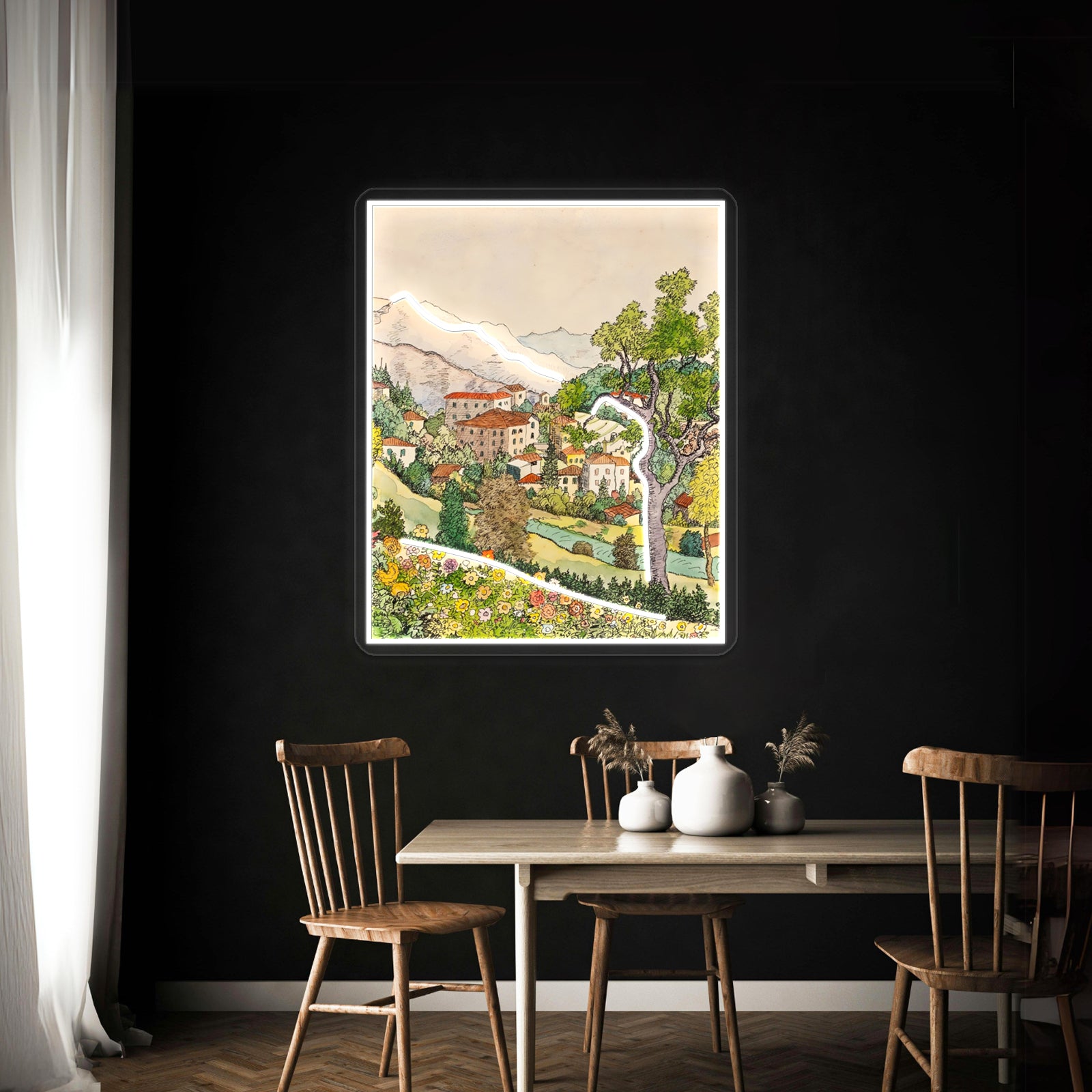 Hermann Hesse Montagnola 1933 Grafik Wall Artwork Neon Signs | Shineneon