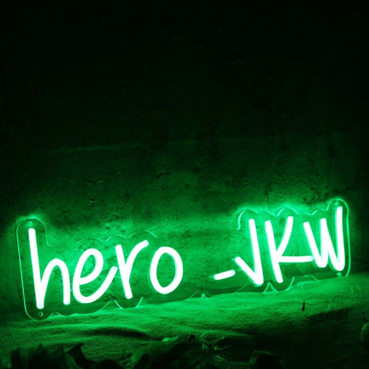 Hero Jkw Green Led Neon Sign | Shineneon
