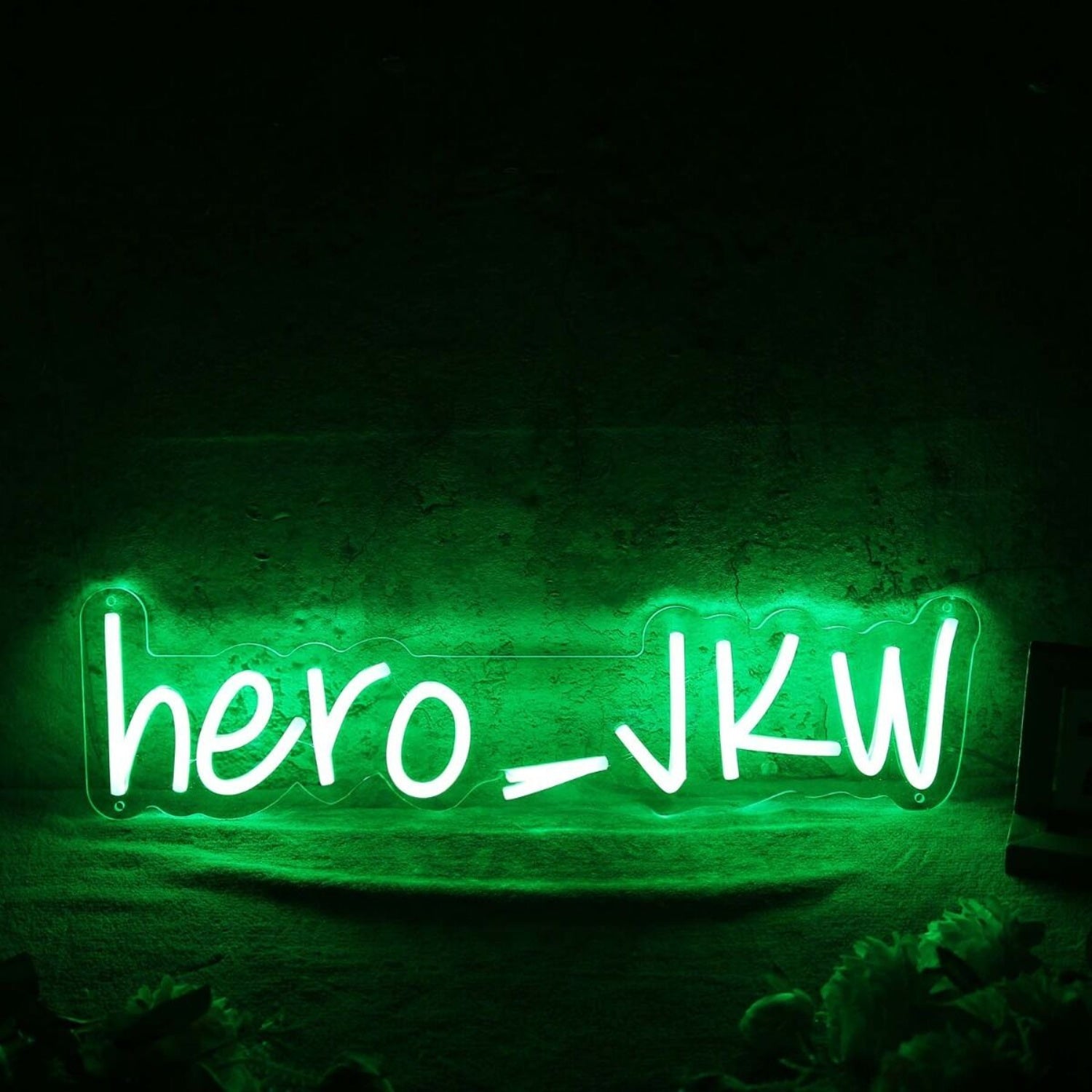 Hero Jkw Green Led Neon Sign - Shineneon