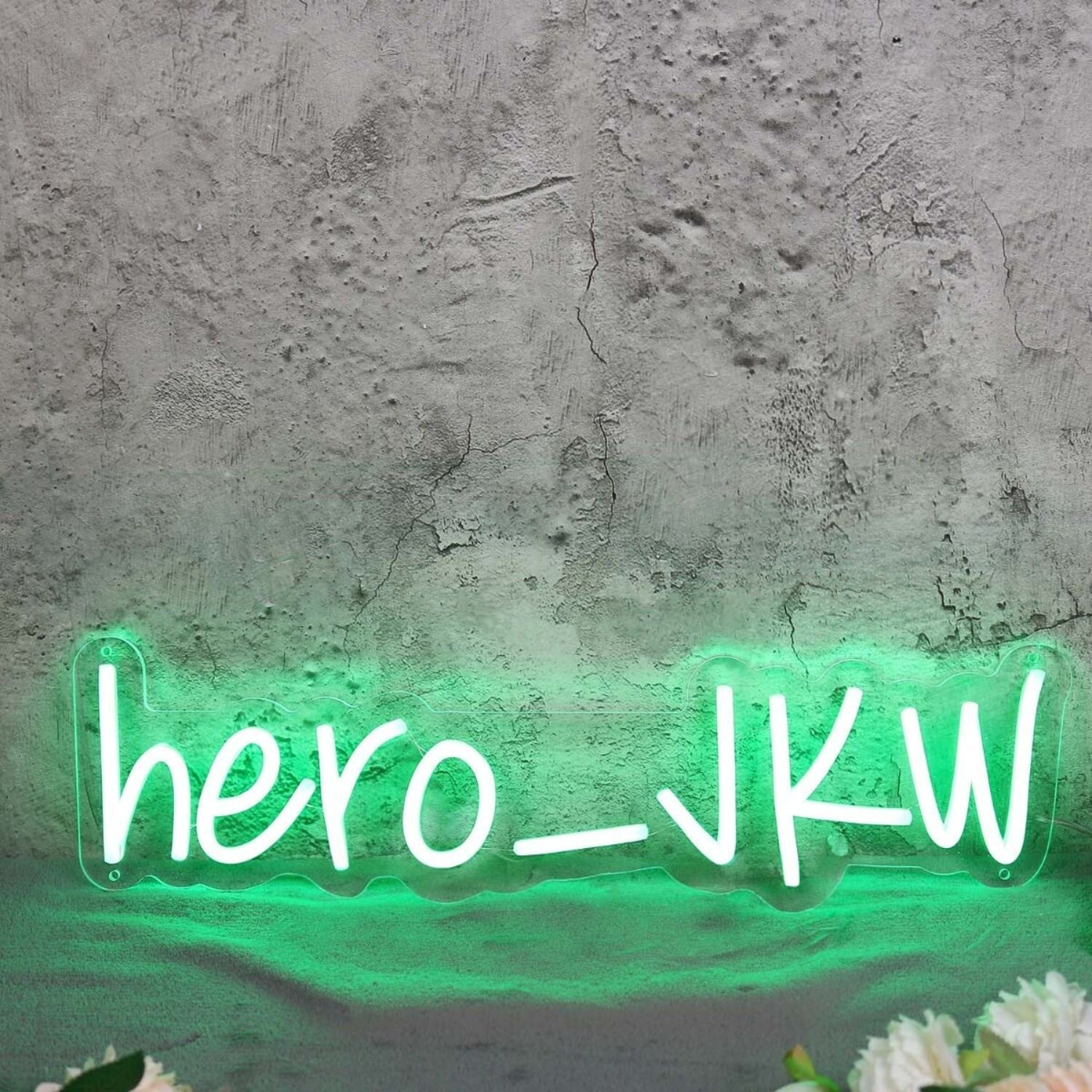 Hero Jkw Green Led Neon Sign - Shineneon