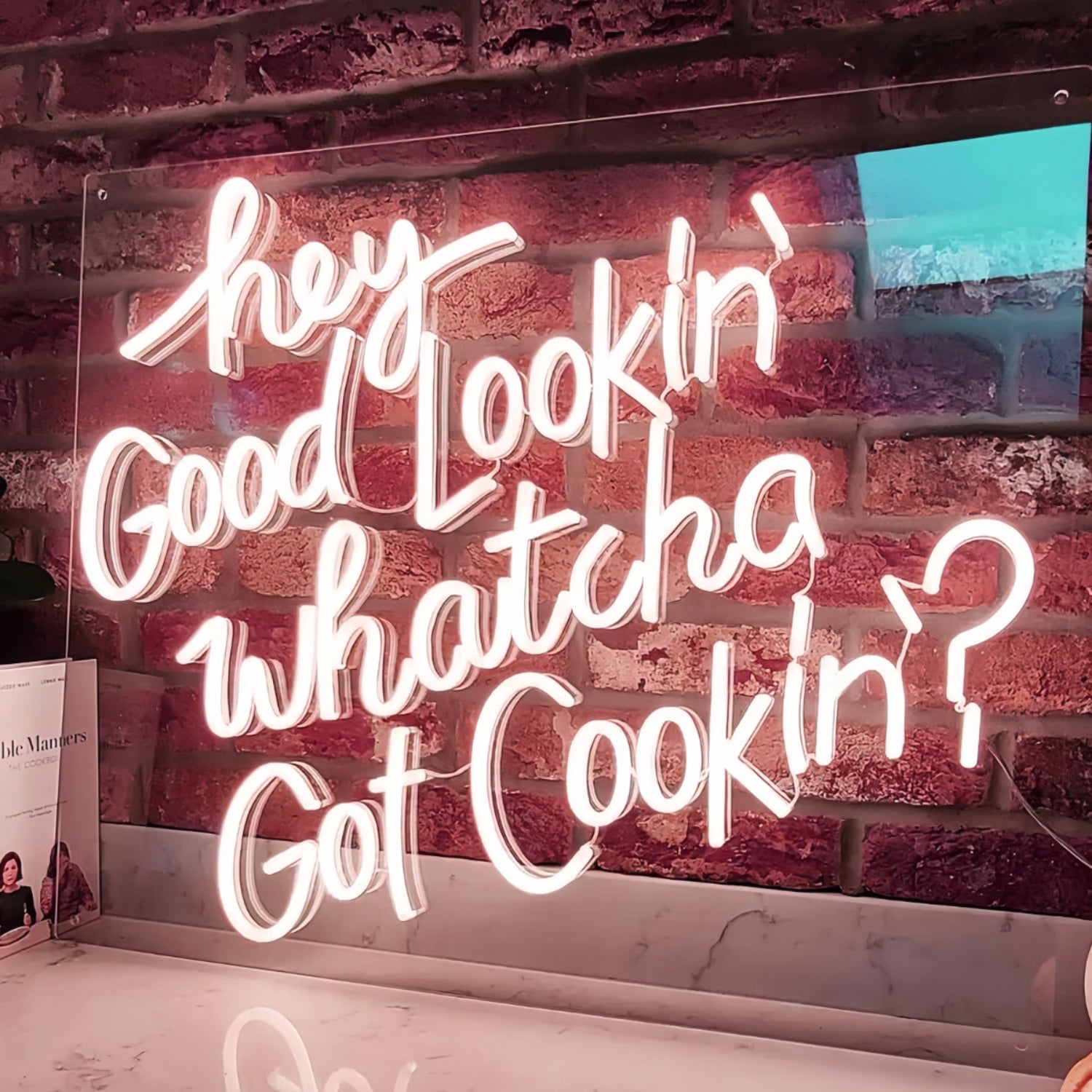 Hey Good Lookin Whatcha Got Cookin Neon Sign | Shineneon