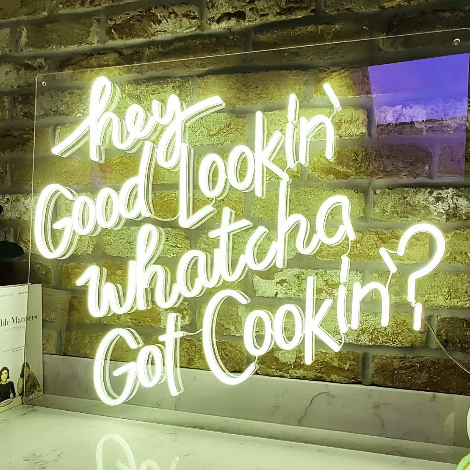 Hey Good Lookin Whatcha Got Cookin Neon Sign | Shineneon