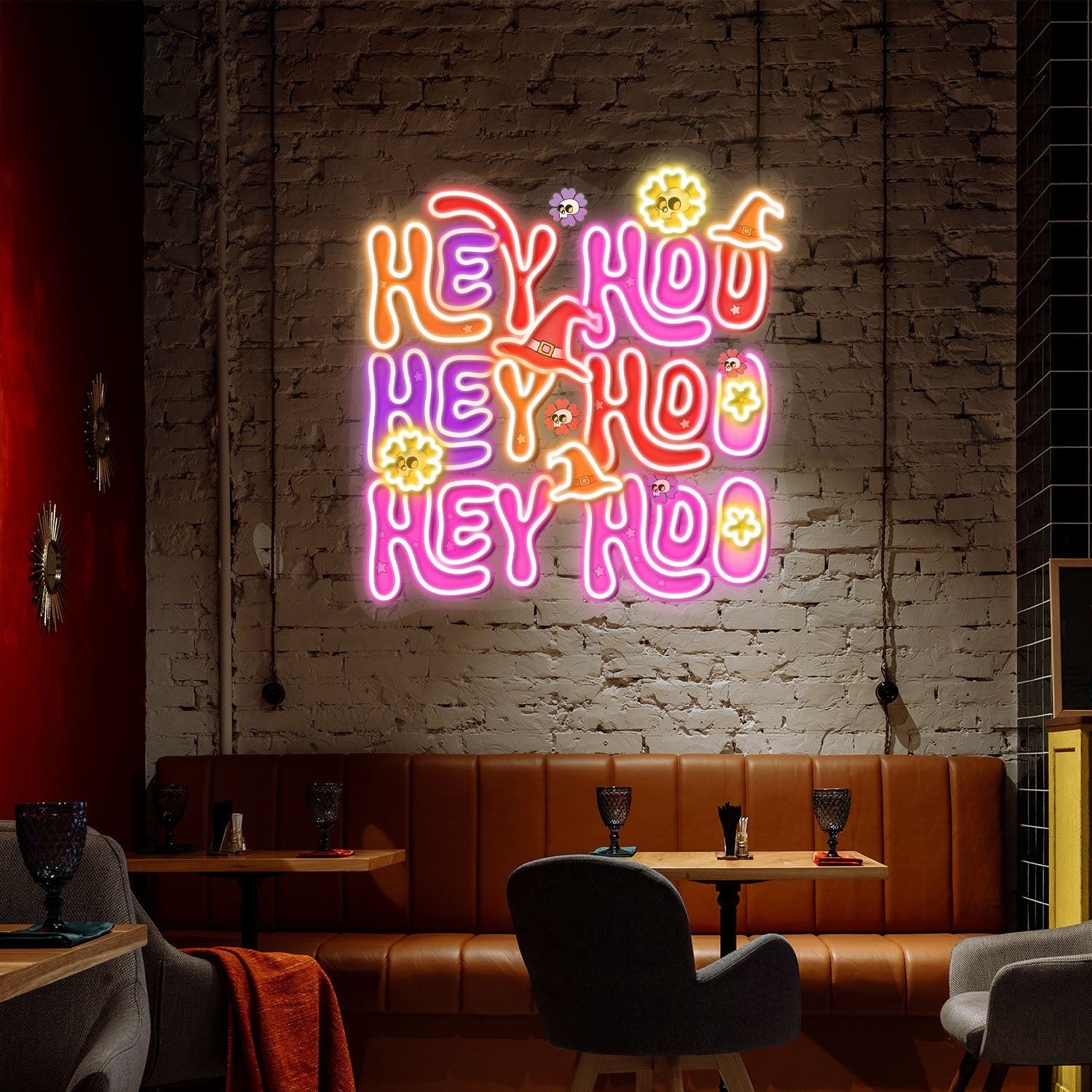 Hey Hoo Halloween Acrylic Led Neon Sign | Shineneon