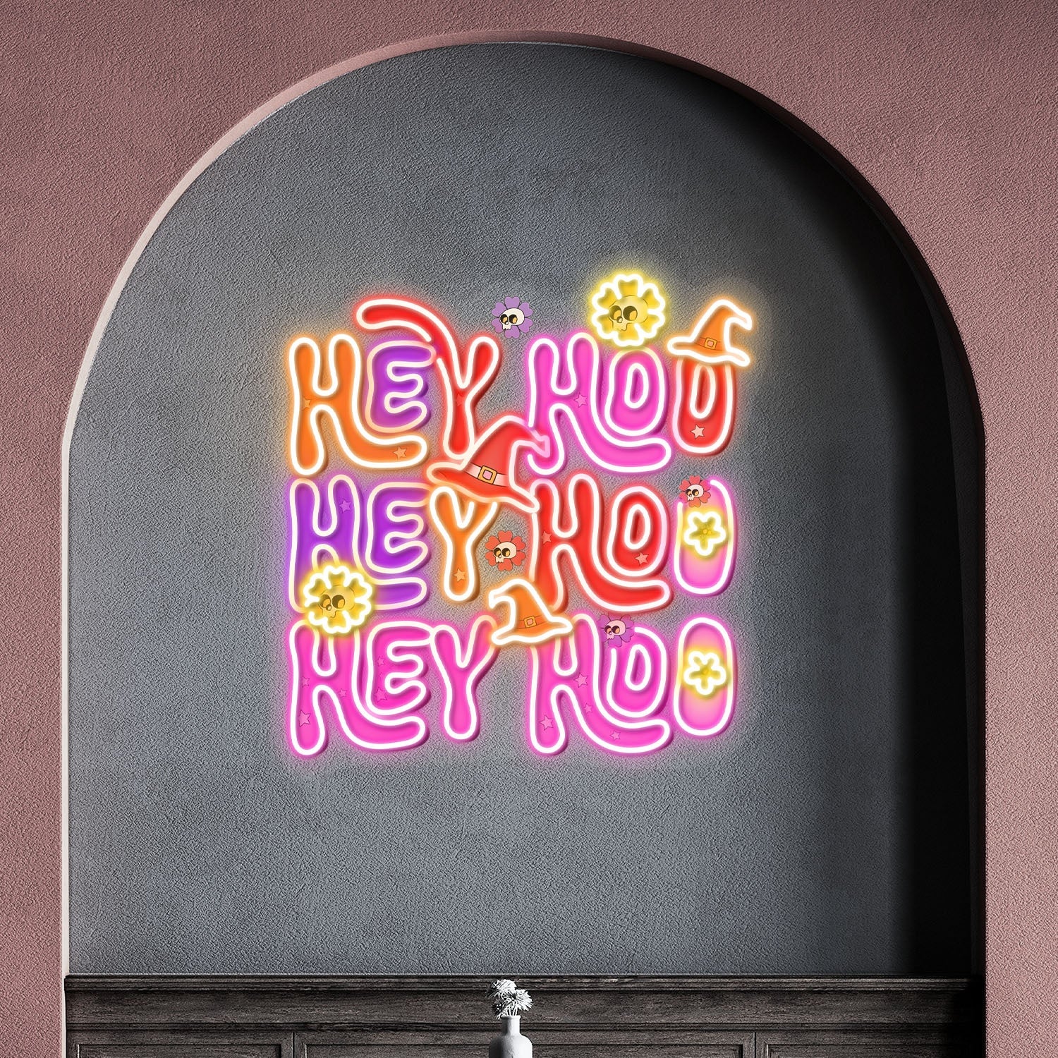 Hey Hoo Halloween Acrylic Led Neon Sign | Shineneon