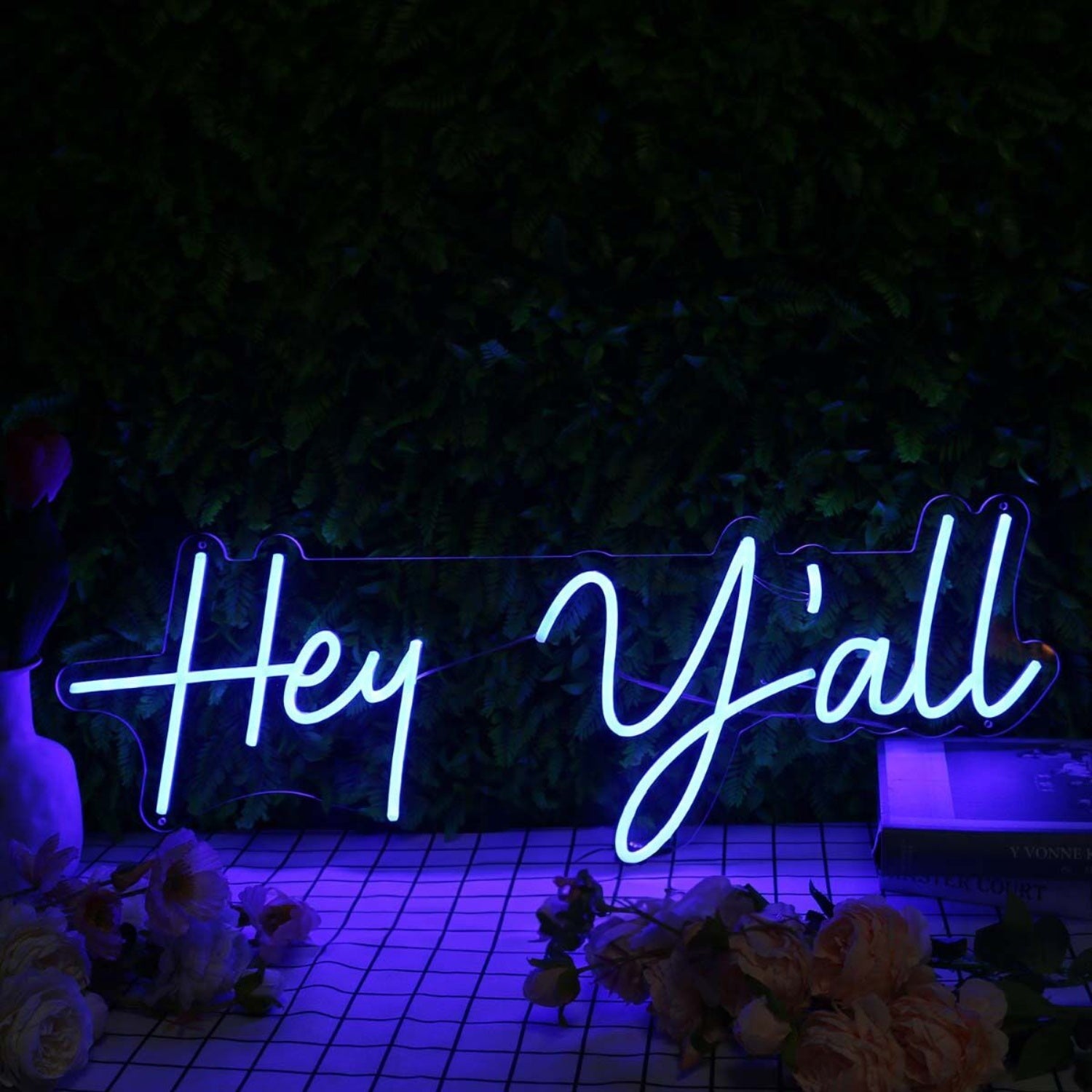 Hey Yall Blue Led Neon Sign | Shineneon