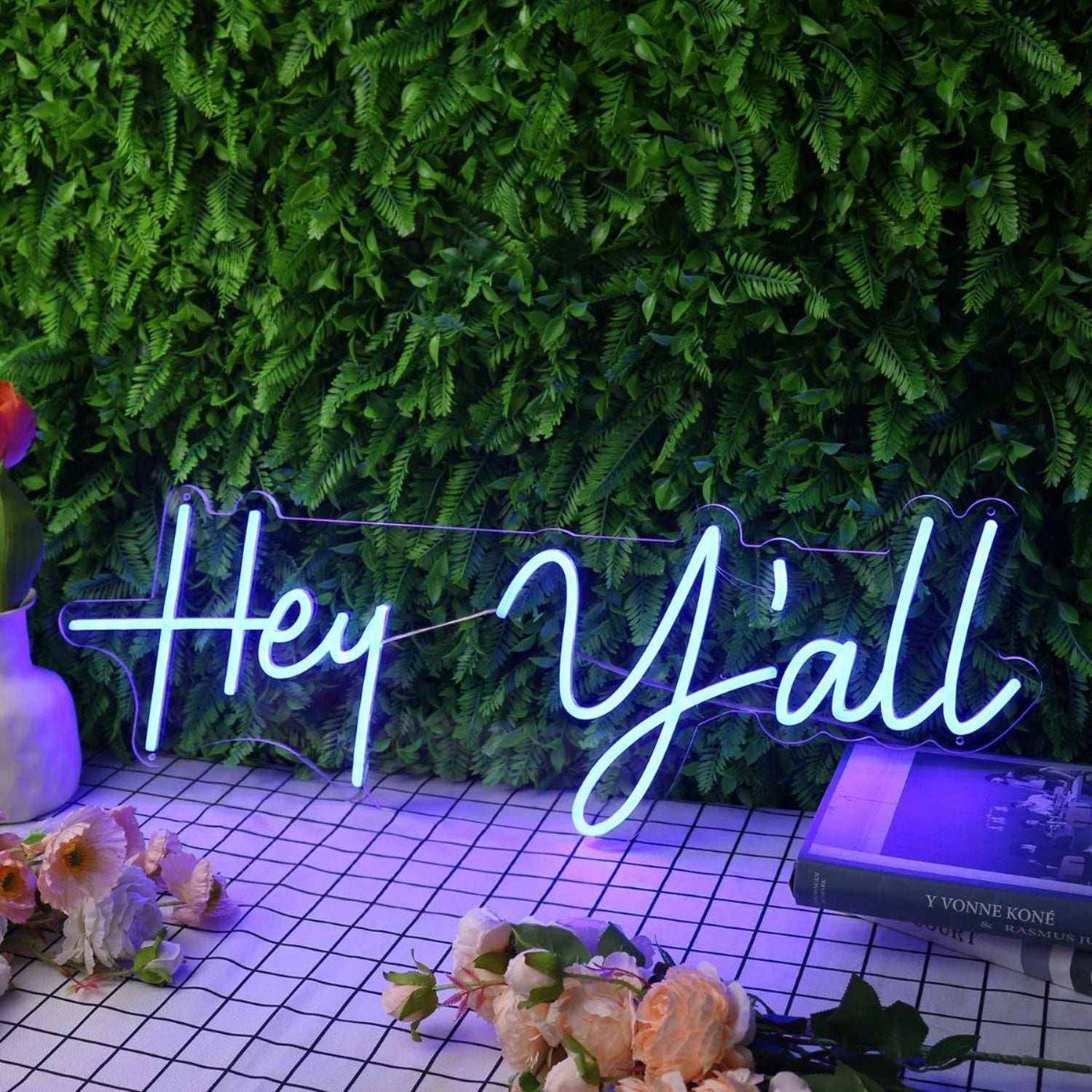 Hey Yall Blue Led Neon Sign - Shineneon
