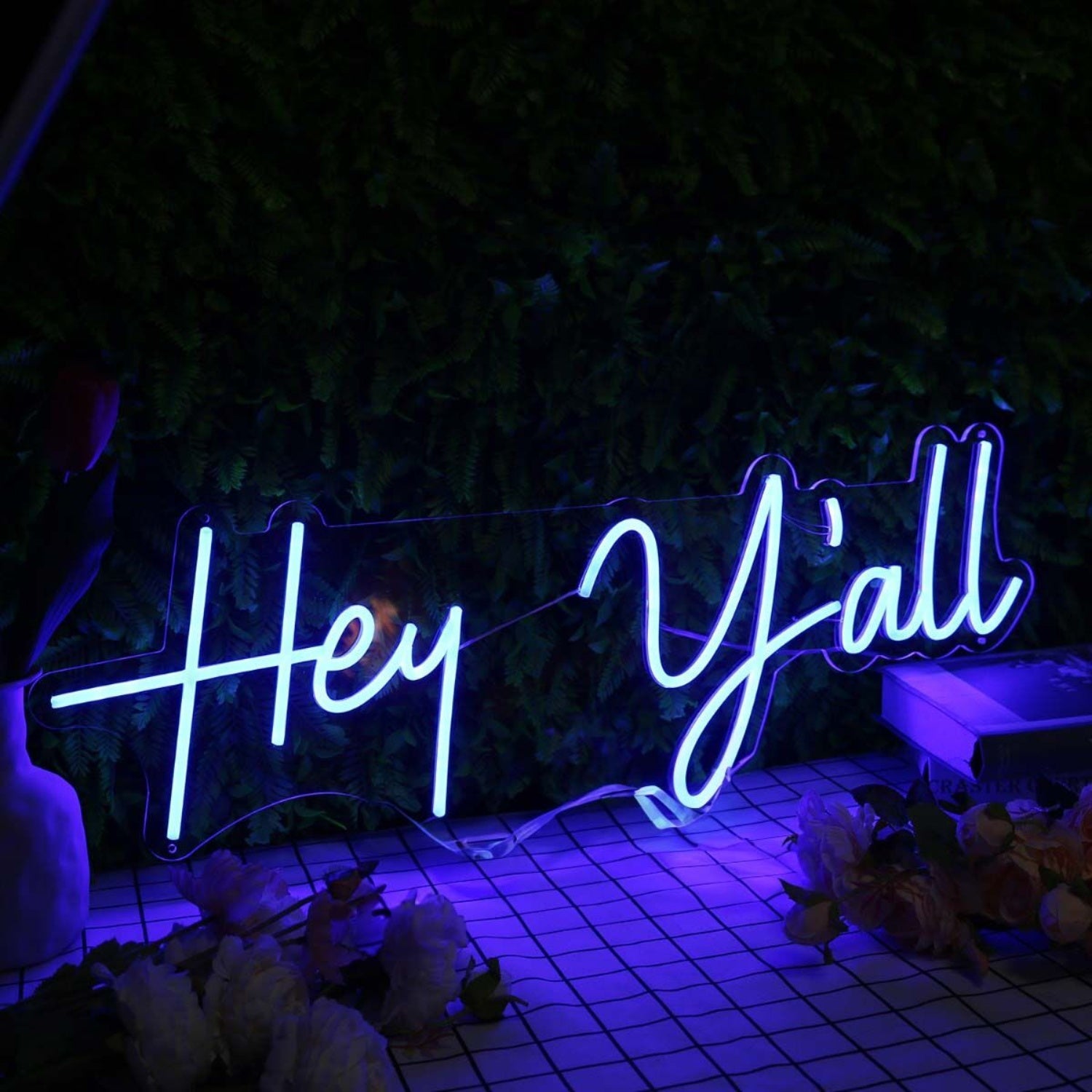 Hey Yall Blue Led Neon Sign | Shineneon