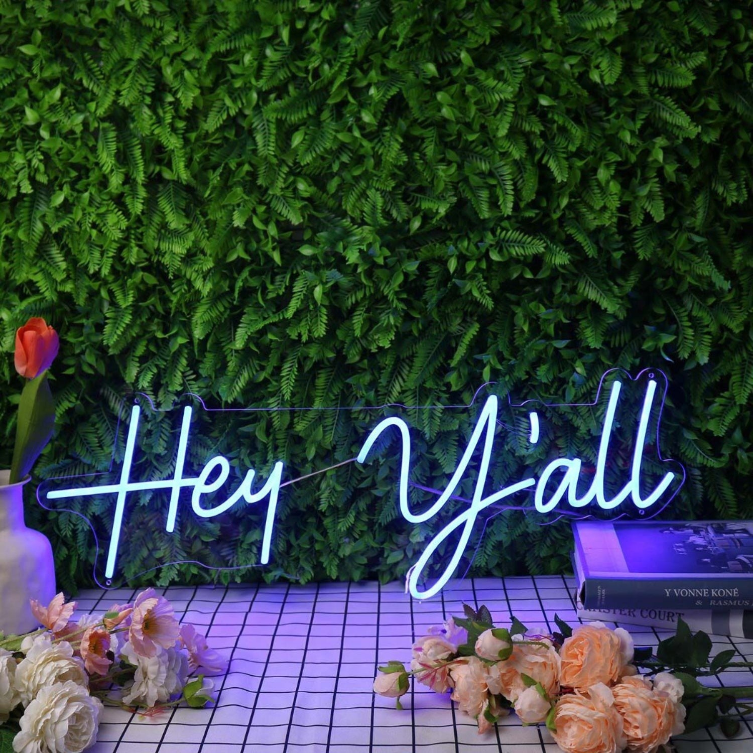 Hey Yall Blue Led Neon Sign - Shineneon