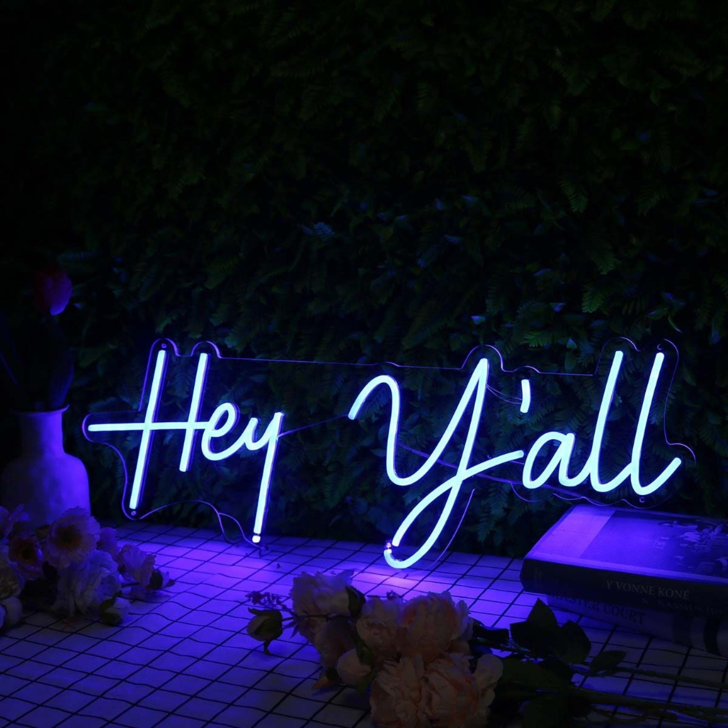 Hey Yall Blue Led Neon Sign | Shineneon