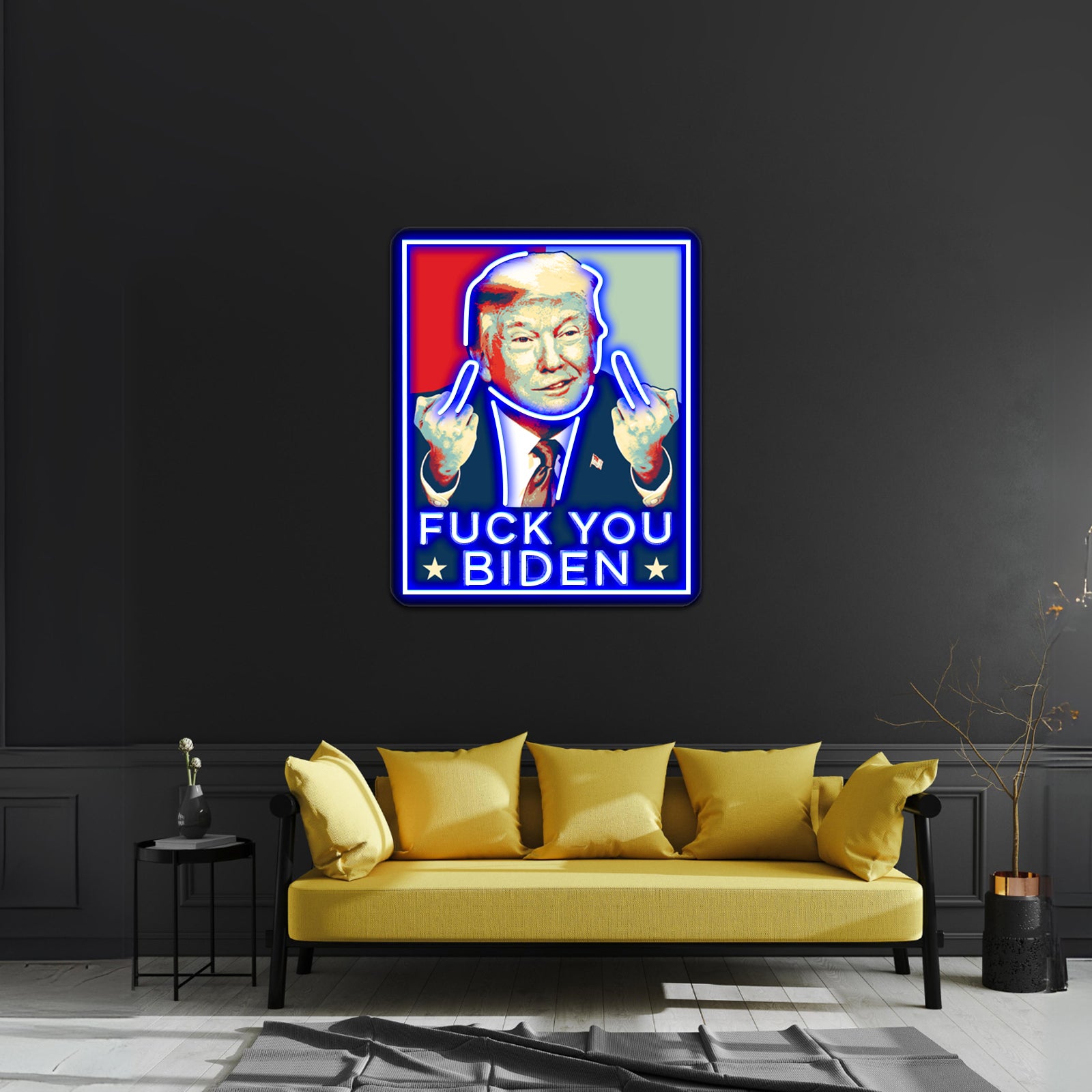 Hey You Biden Retro Trump Pop Artwork Neon Led Signs | Shineneon