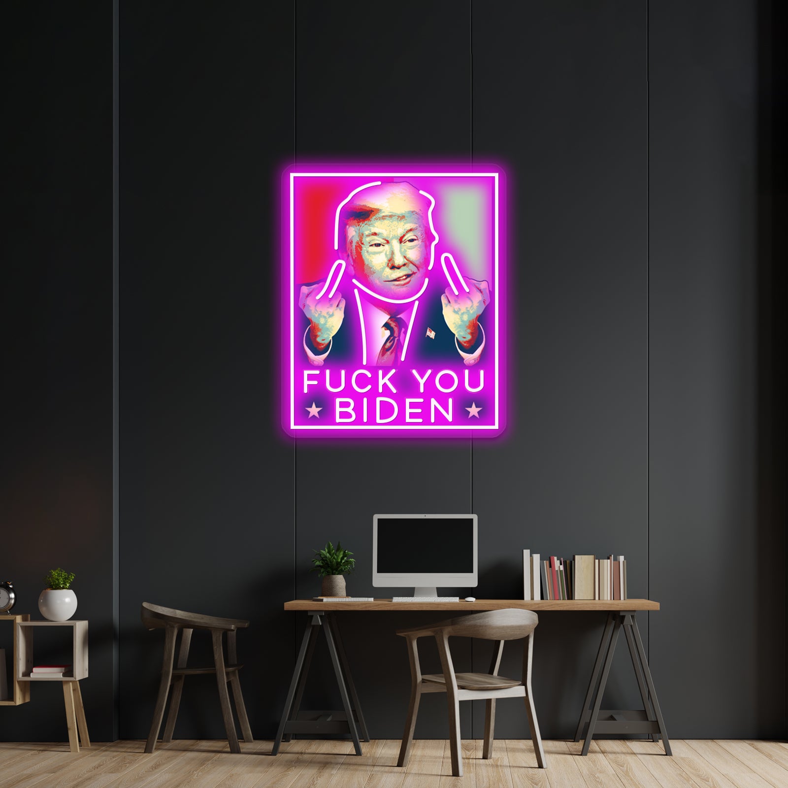 Hey You Biden Retro Trump Pop Artwork Neon Led Signs | Shineneon