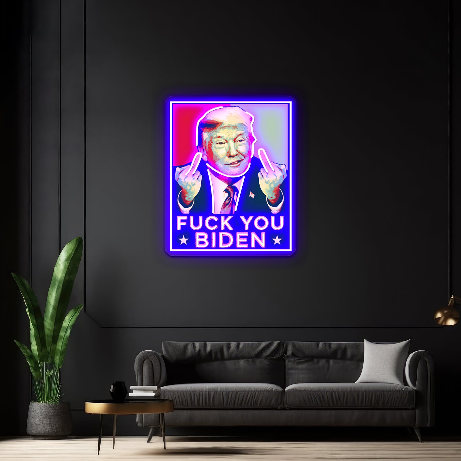 Hey You Biden Retro Trump Pop Artwork Neon Led Signs | Shineneon