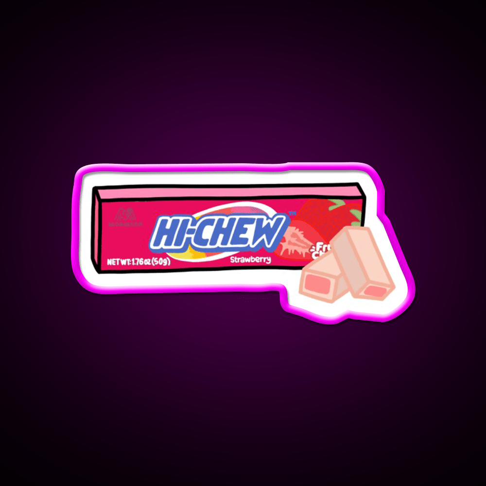 Hi Chew Strawberry Candy Snack Food Led Neon Sign Rgb Color - Shineneon