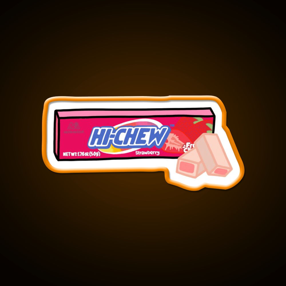 Hi Chew Strawberry Candy Snack Food Led Neon Sign Rgb Color - Shineneon