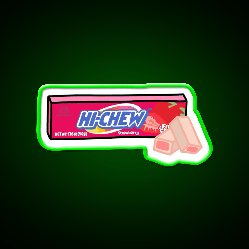 Hi Chew Strawberry Candy Snack Food Led Neon Sign Rgb Color - Shineneon
