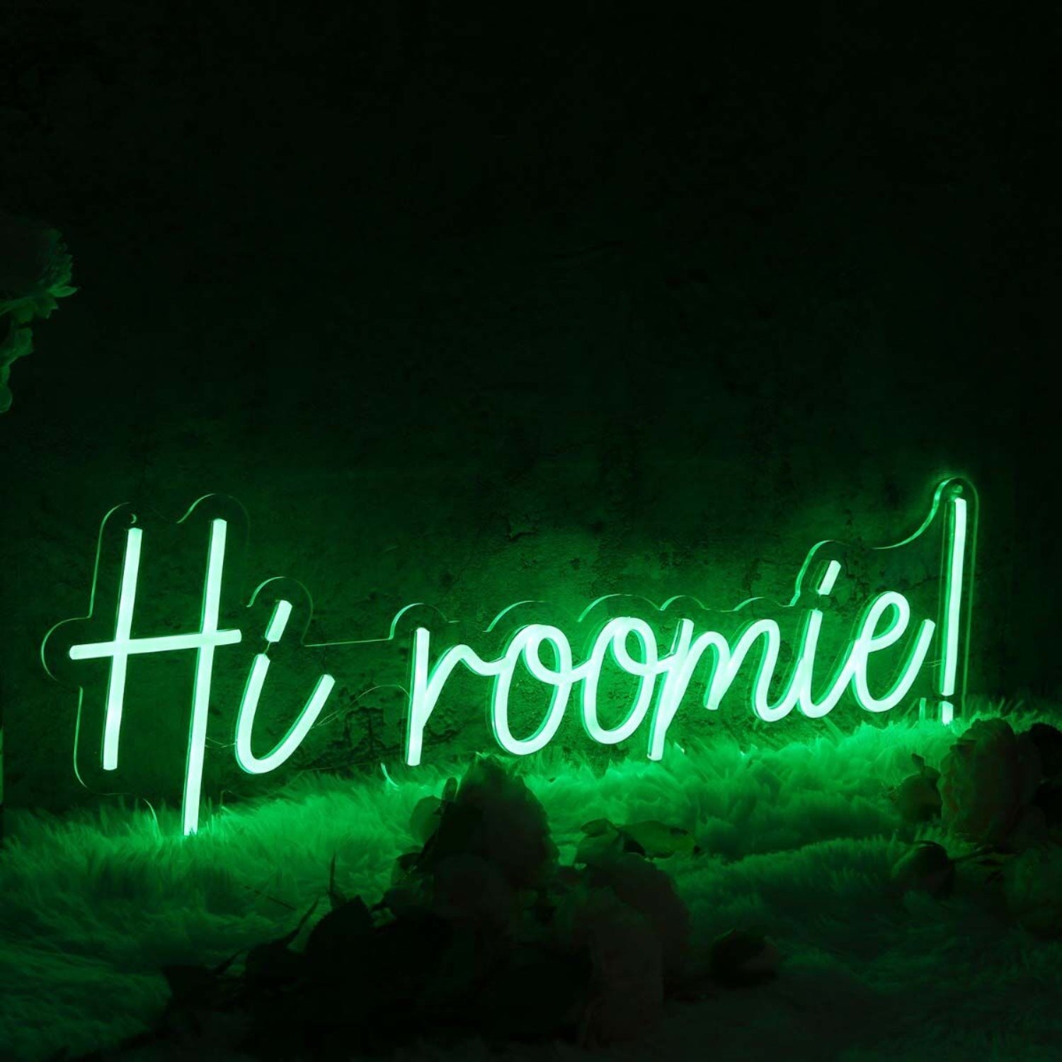 Hi Roomie Green Led Neon Sign - Shineneon