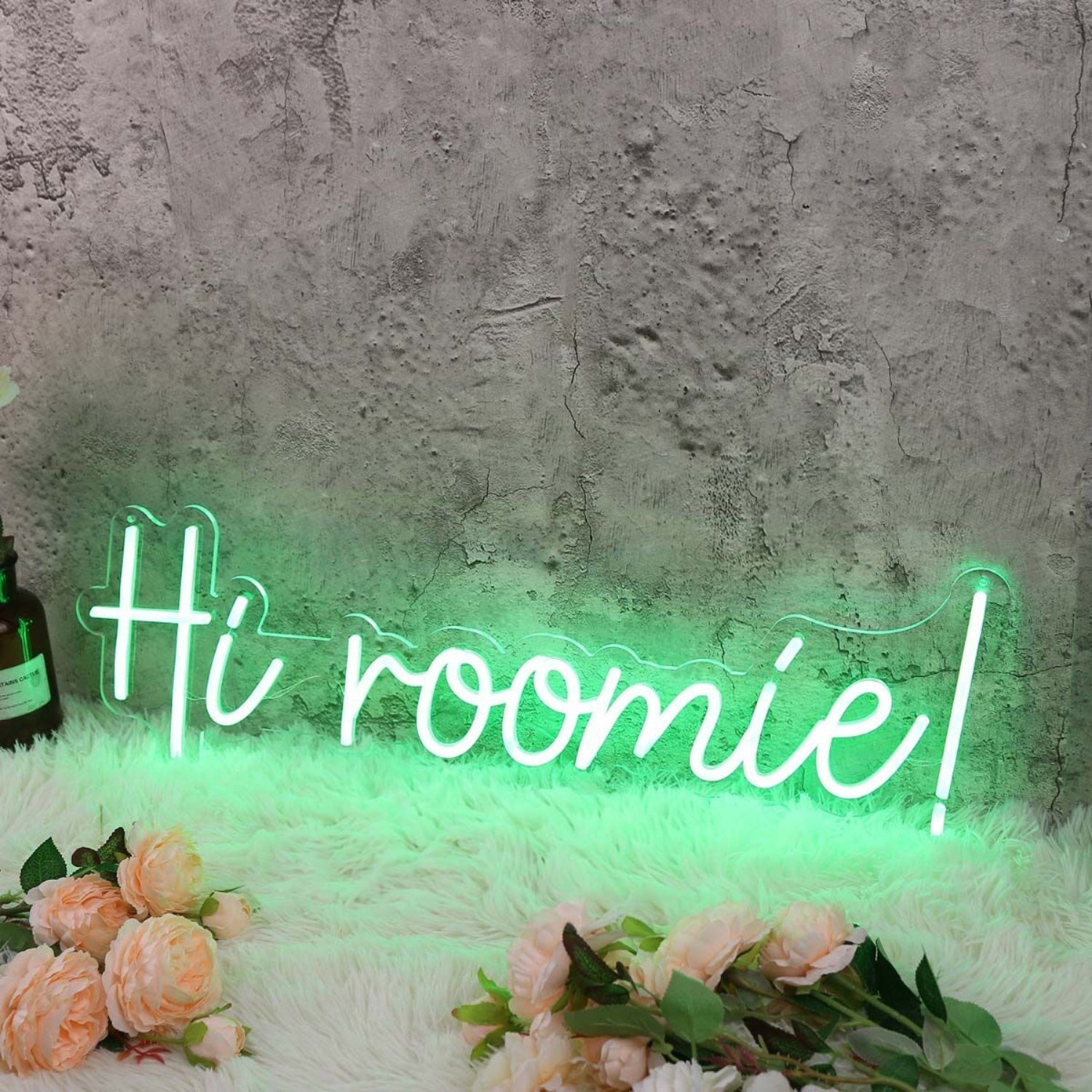 Hi Roomie Green Led Neon Sign - Shineneon