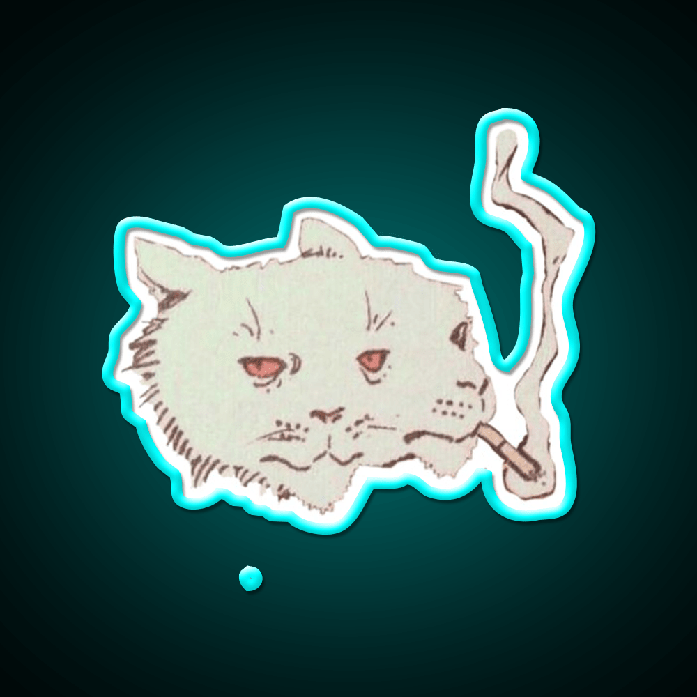 High Cat Funny Weed Hemp Inspired Green Leaf Led Neon Sign Rgb Color - Shineneon
