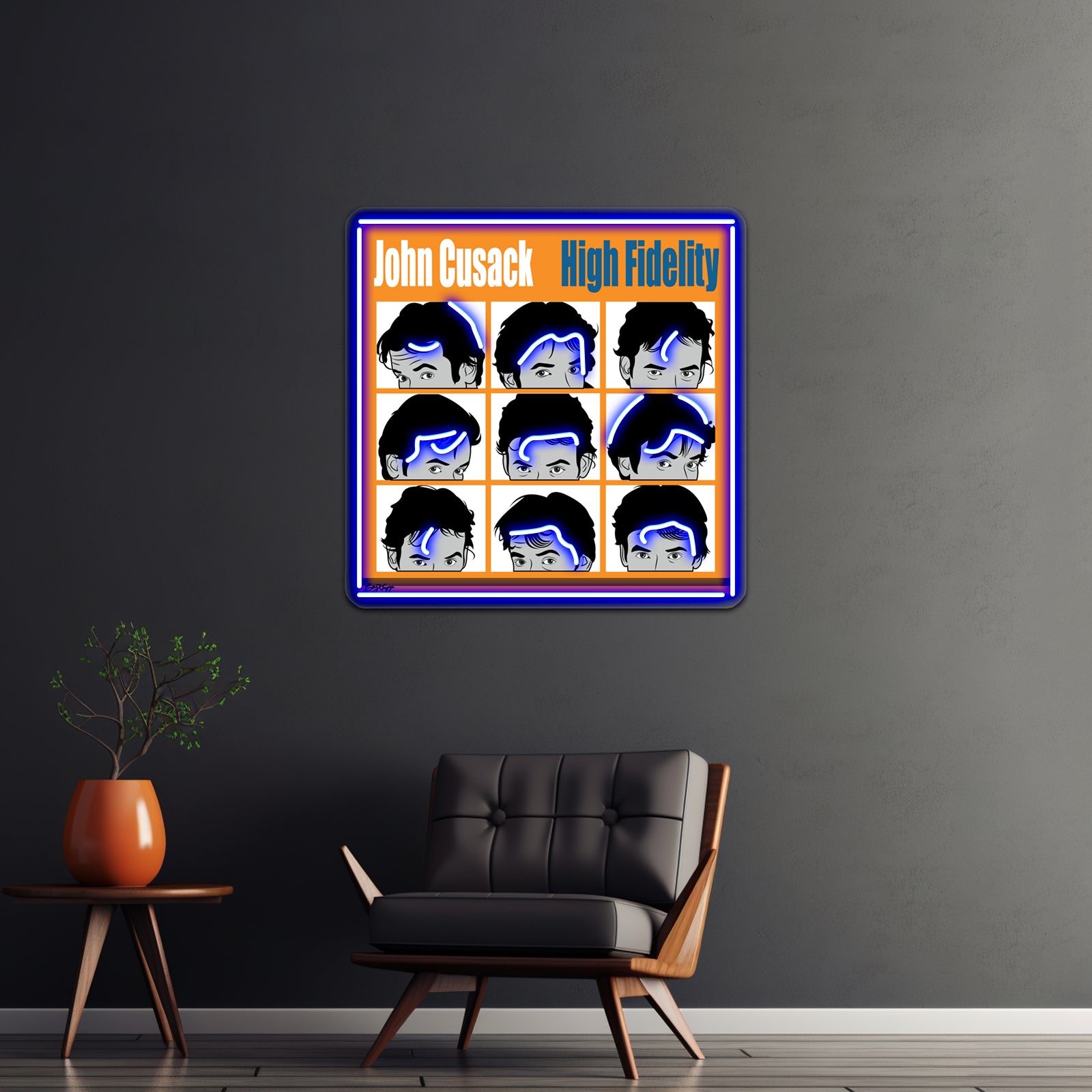 High Fidelity John Cusak Artwork Large Neon Signs | Shineneon