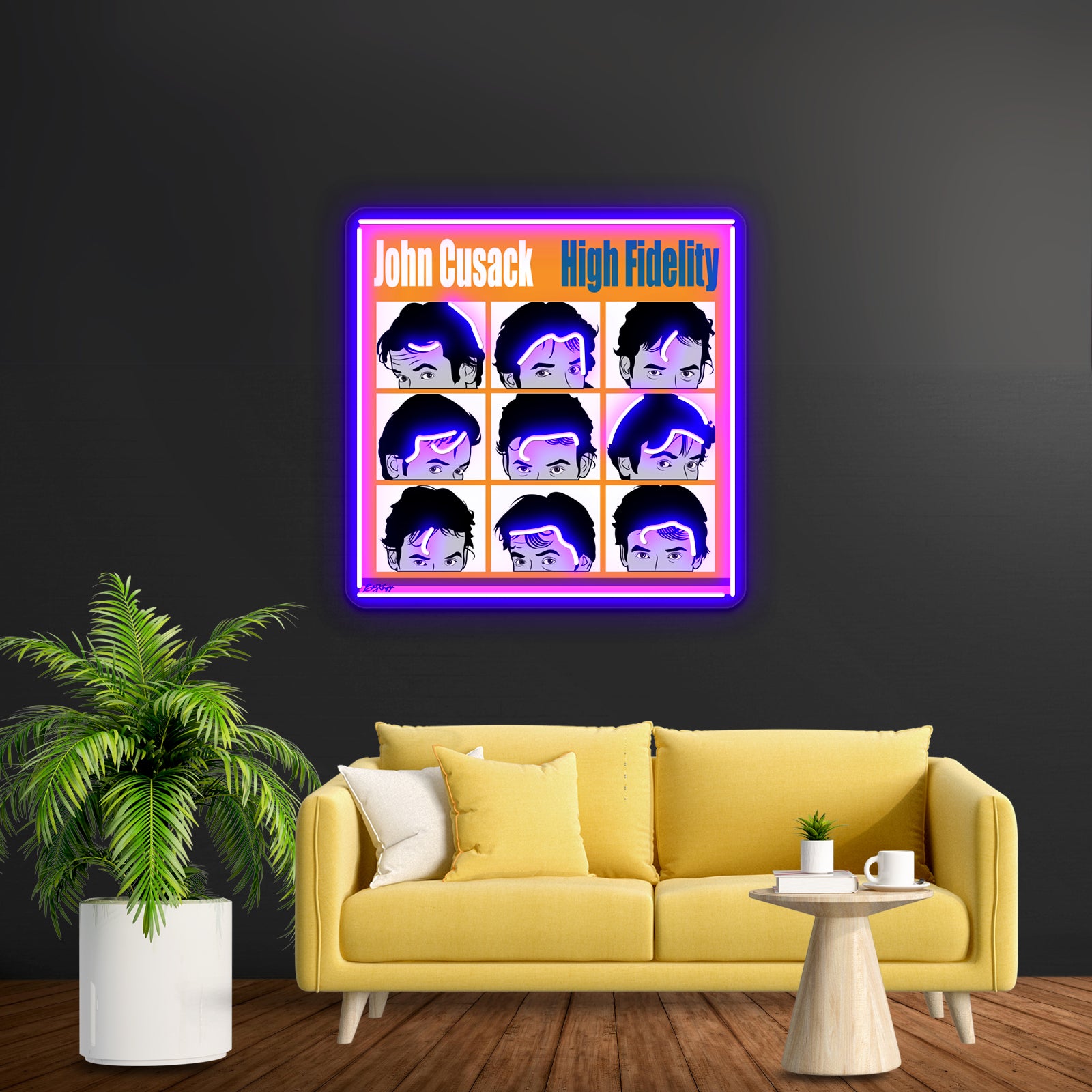 High Fidelity John Cusak Artwork Large Neon Signs | Shineneon