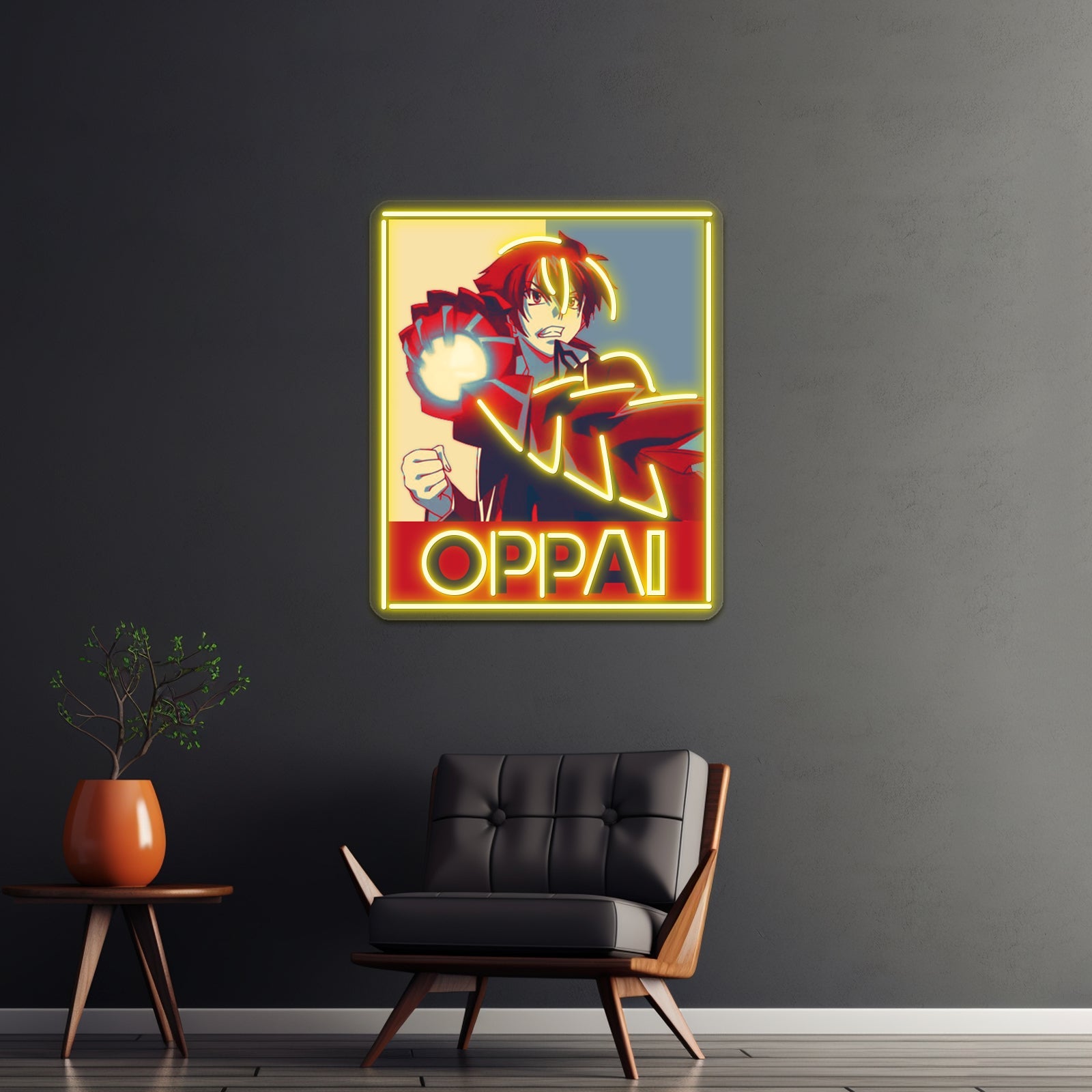 High School Dxd Issei Pop Art Oppai Artwork Large Neon Signs - Shineneon
