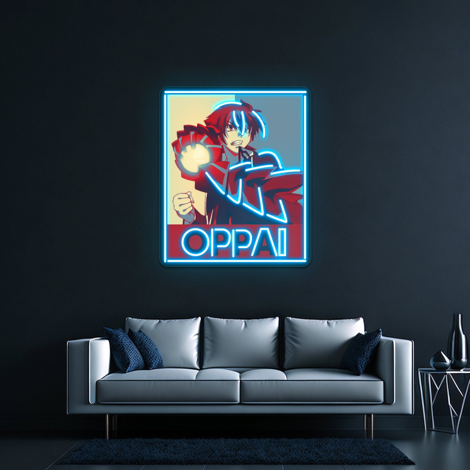 High School Dxd Issei Pop Art Oppai Artwork Large Neon Signs