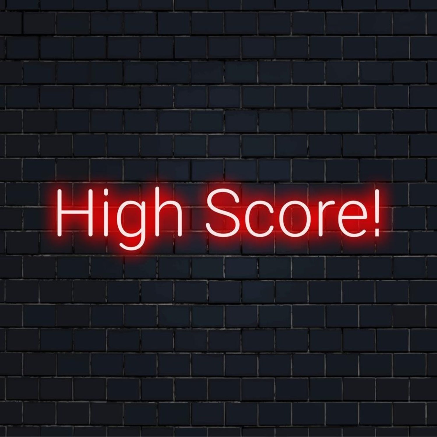 High Score Red-White Led Neon Sign For Game Room Or Arcade | Shineneon