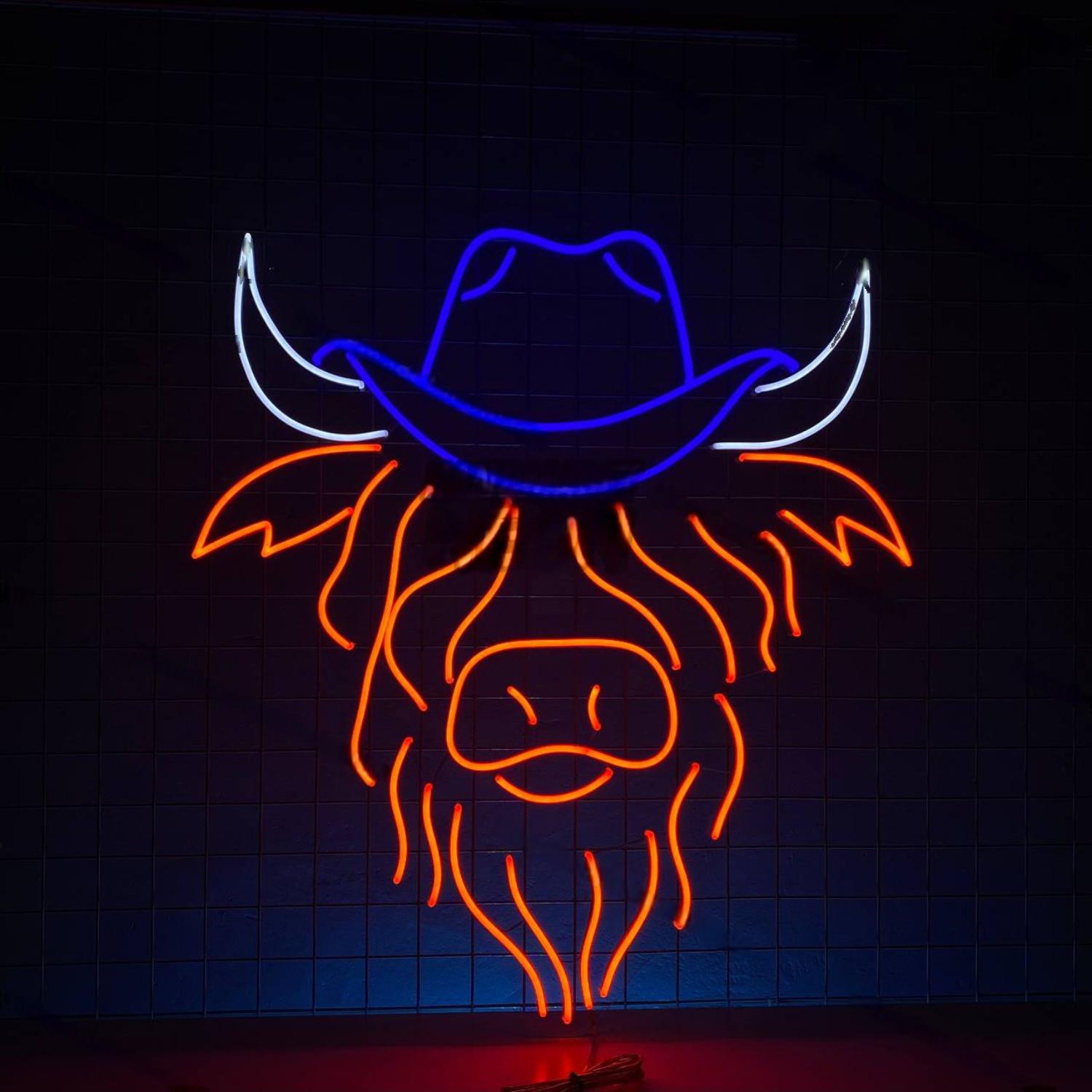 Highland Cow Led Neon Sign Cowboy Store Wall Art | Shineneon