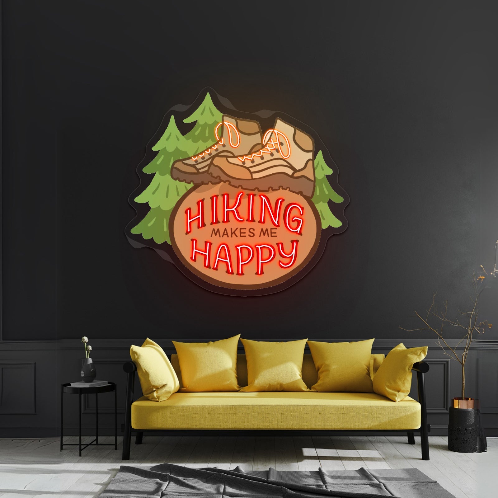 Hiking Makes Me Happy Neon Signs - Shineneon