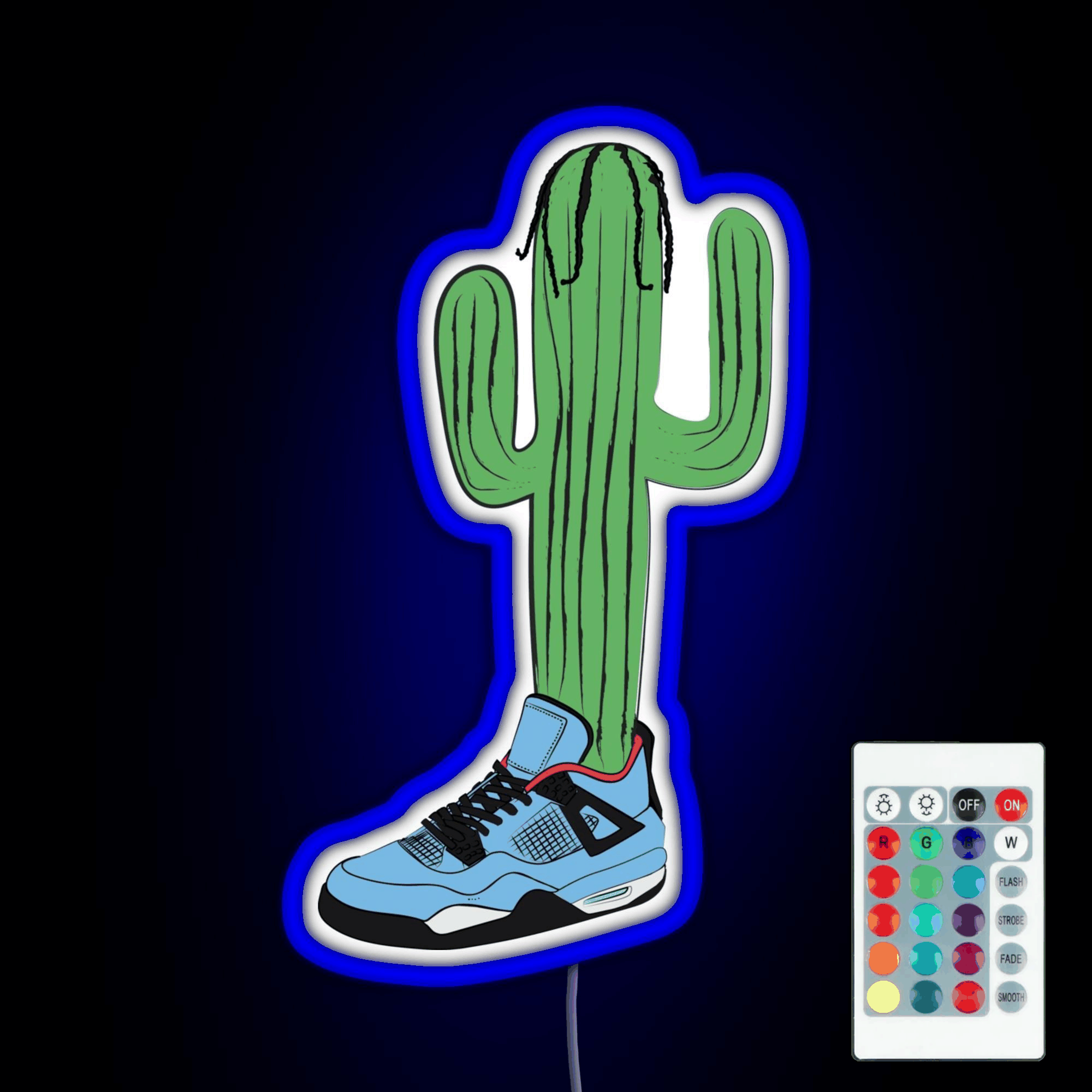 Hip Hop Cactus La Flame Rgb Led Neon Sign Pop Wall Art