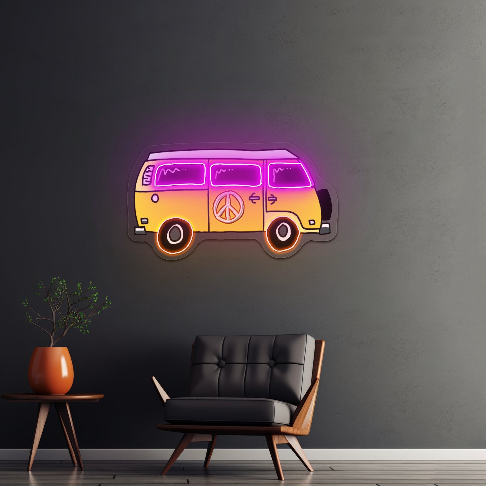 Hippie Truck Neon Signs For Business