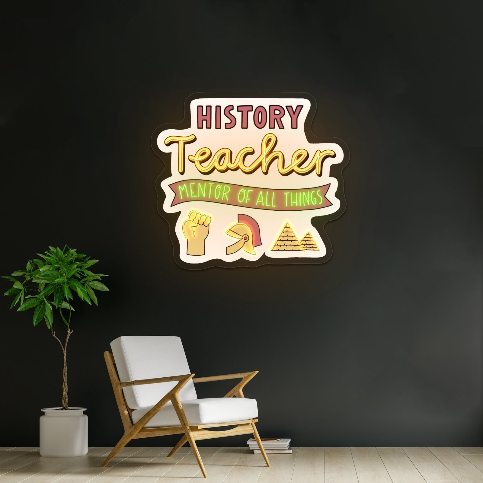 History Teacher Personalized Light Up Signs - Shineneon