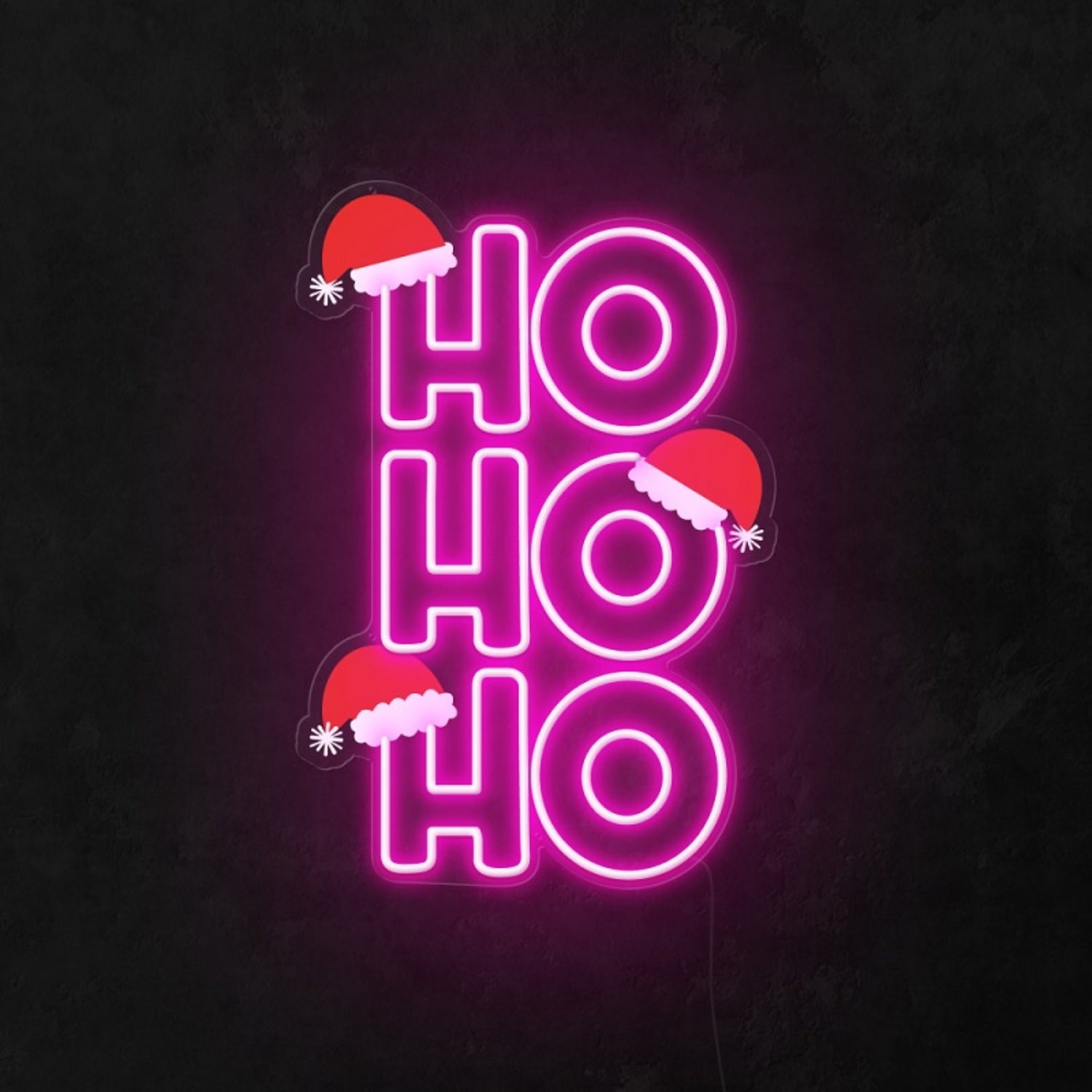 Ho Ho Ho Christmas Hat Led Neon Sign Wall Art | Shineneon