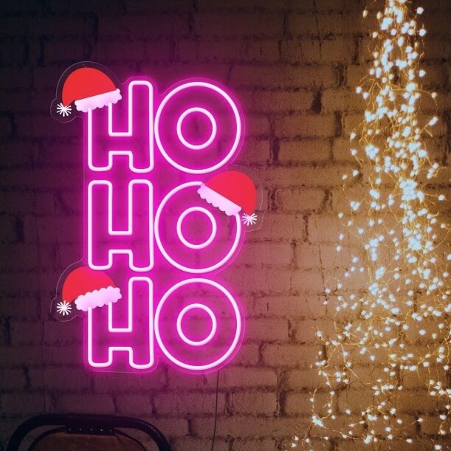 Ho Ho Ho Christmas Hat Led Neon Sign Wall Art | Shineneon