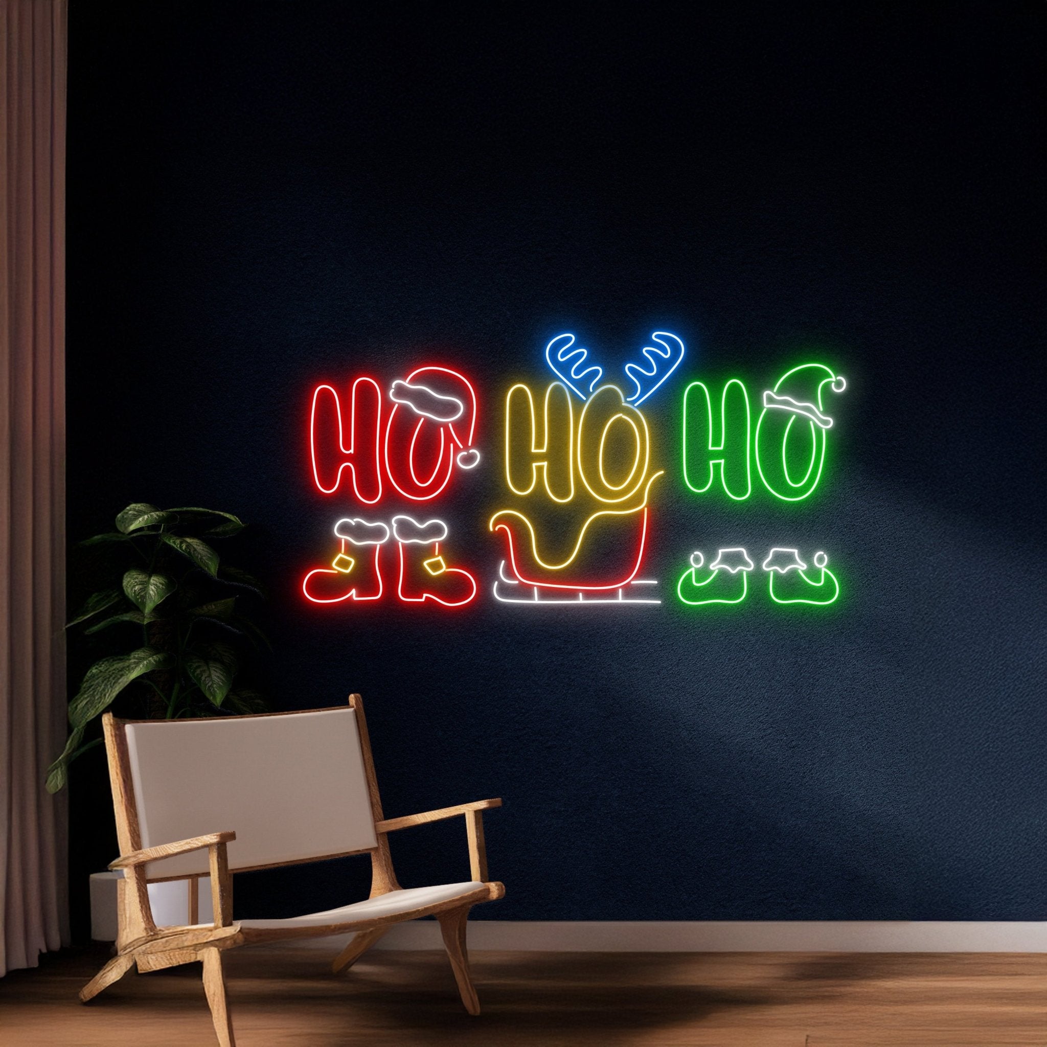 Ho Ho Ho Led Santa Claus Neon Light - Shineneon