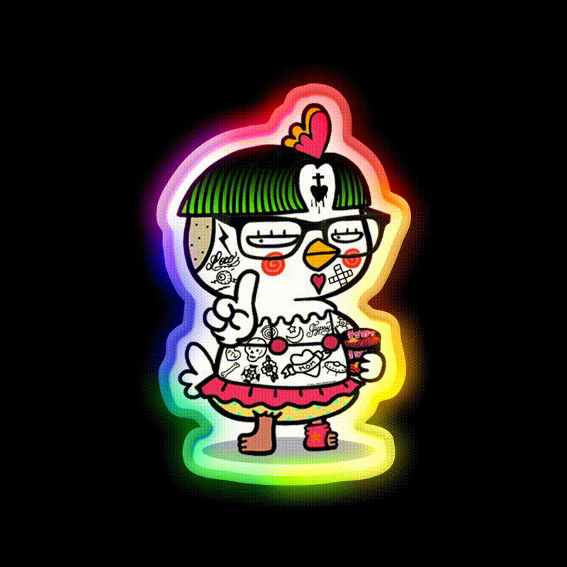 Hochi Remix Spicy Korean Noodles Fast Food Led Neon Sign For Burger Place Rgb Color