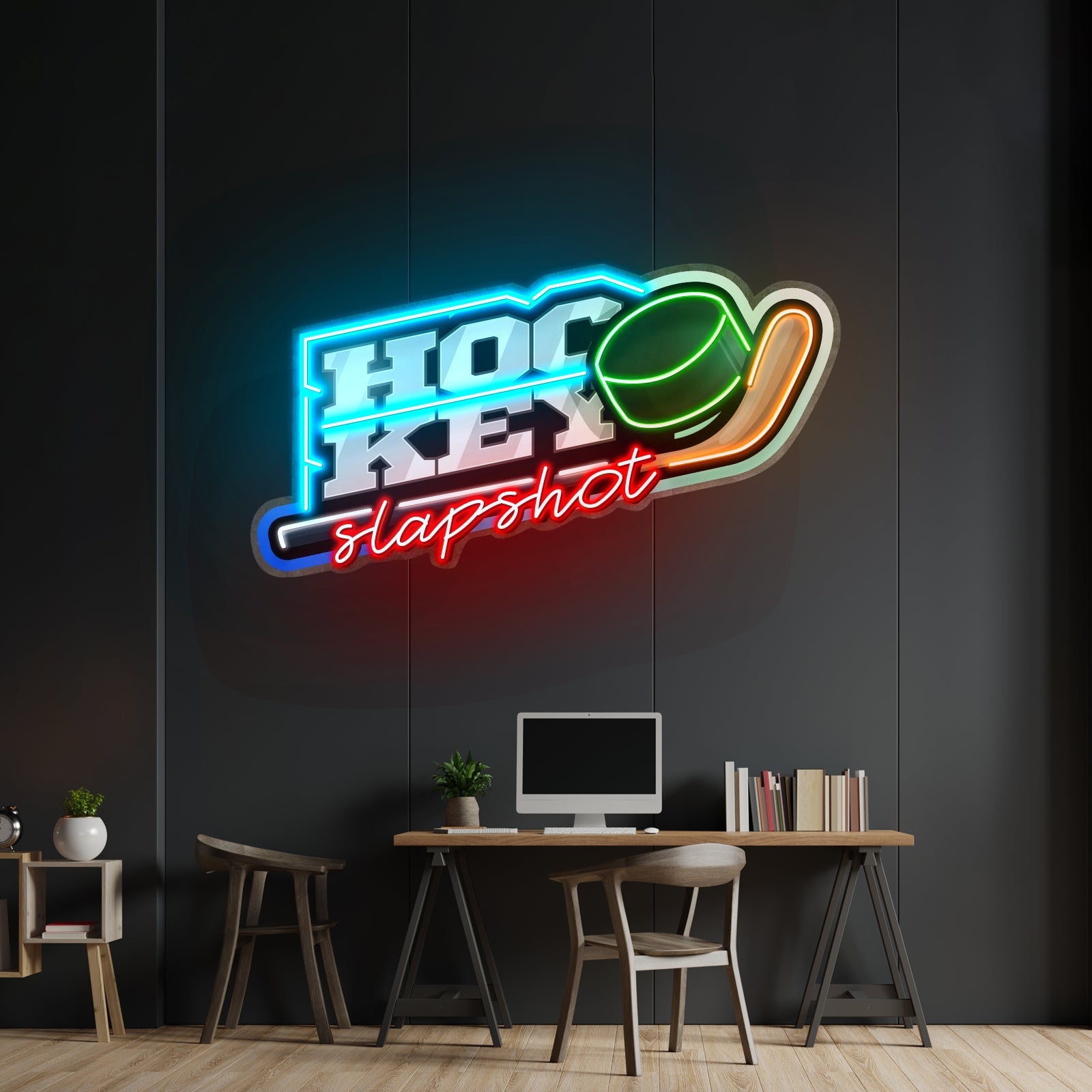 Hockey Slapshot Led Neon Sign Light Custom Led Signs - Shineneon