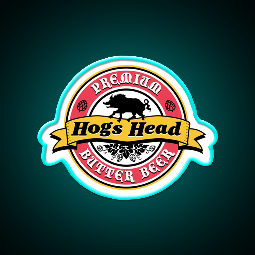 Hogs Head Butter Beer Bar Decor Led Neon Sign Rgb Color