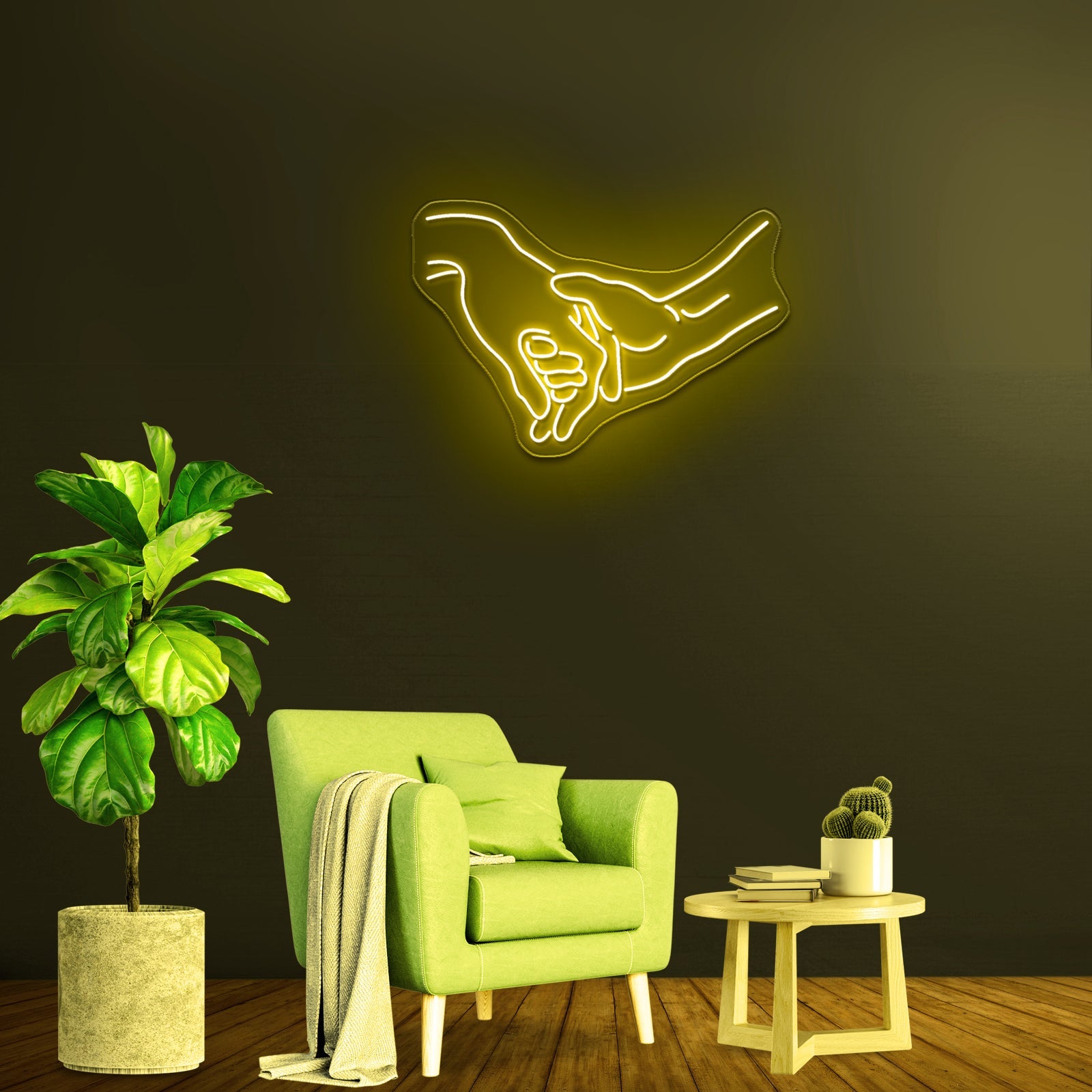 Holding Hands Neon Sign Romantic Wall Decor Neon Sign For Sale - Shineneon
