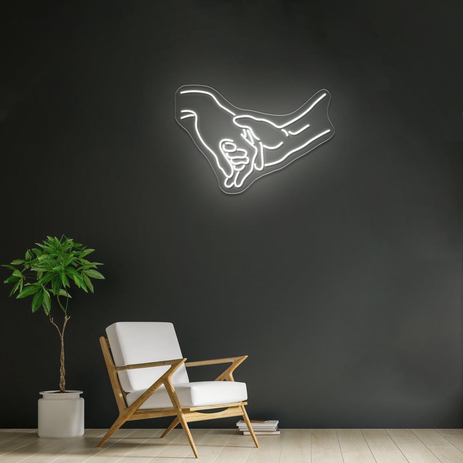 Holding Hands Neon Sign Romantic Wall Decor Neon Sign For Sale - Shineneon