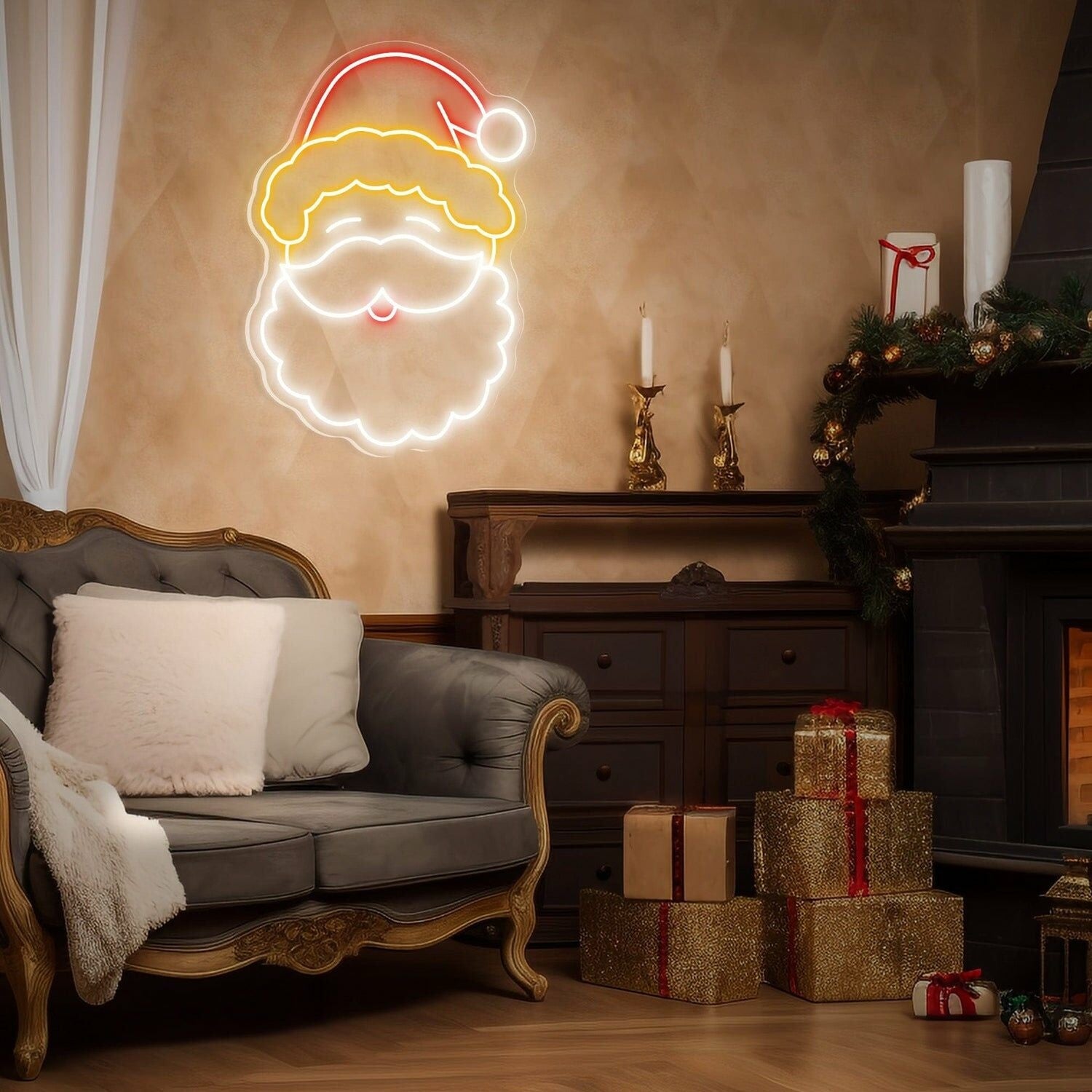 Holiday Celebrations And Decor Santas Twinkle Led Neon Sign | Shineneon