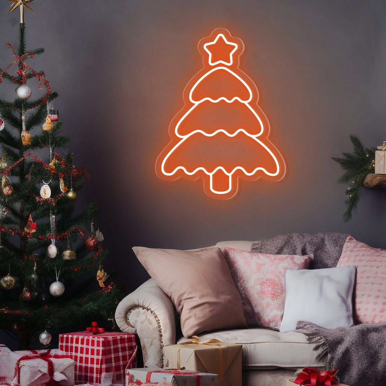 Holiday Celebrations Christmas Tree Shining Star Neon Sign | Shineneon